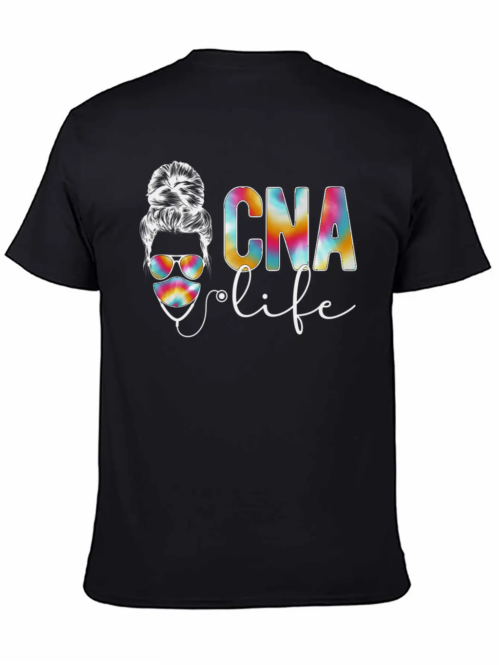 Cna Nurse Messy Bun Certified Nursing Assistant Unisex Casual T-Shirt – Clean Design For Daily Comfort