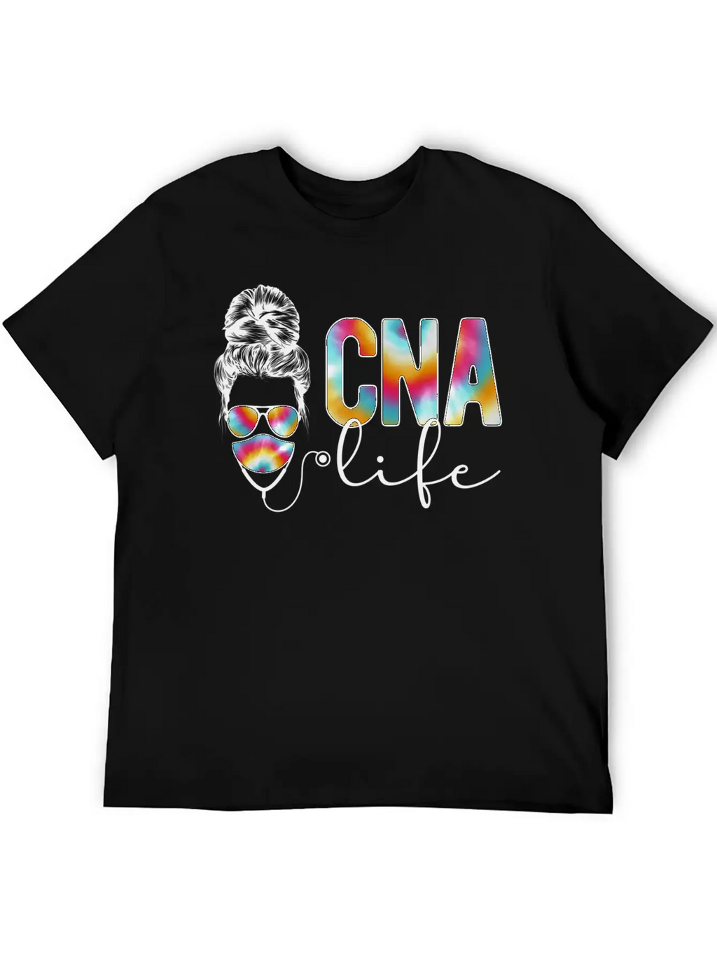 Cna Nurse Messy Bun Certified Nursing Assistant Unisex Casual T-Shirt – Clean Design For Daily Comfort