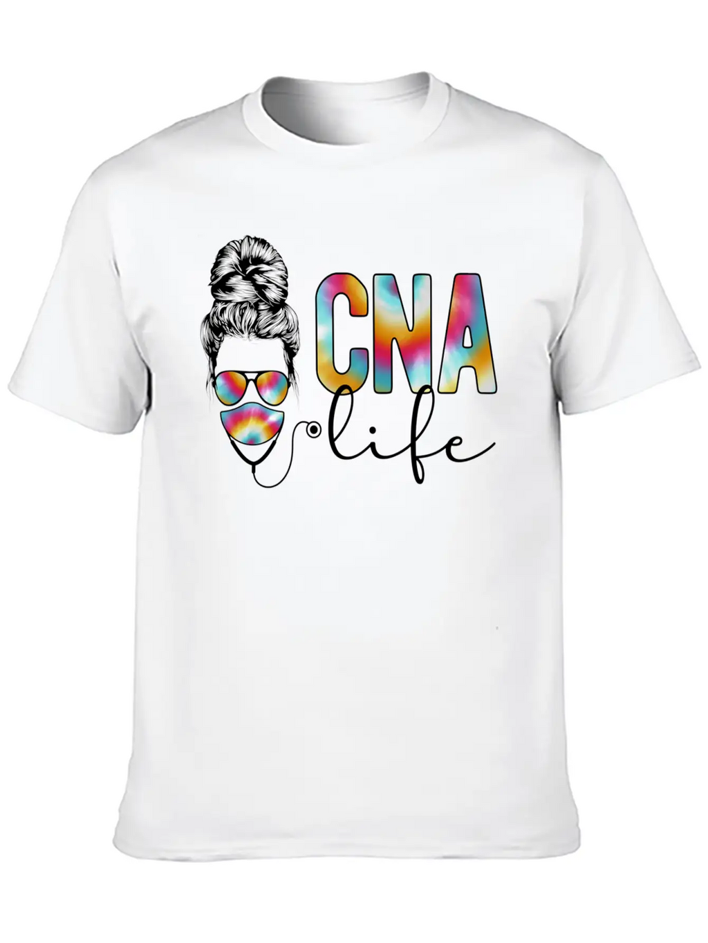 Cna Nurse Messy Bun Certified Nursing Assistant Unisex Casual T-Shirt – Clean Design For Daily Comfort