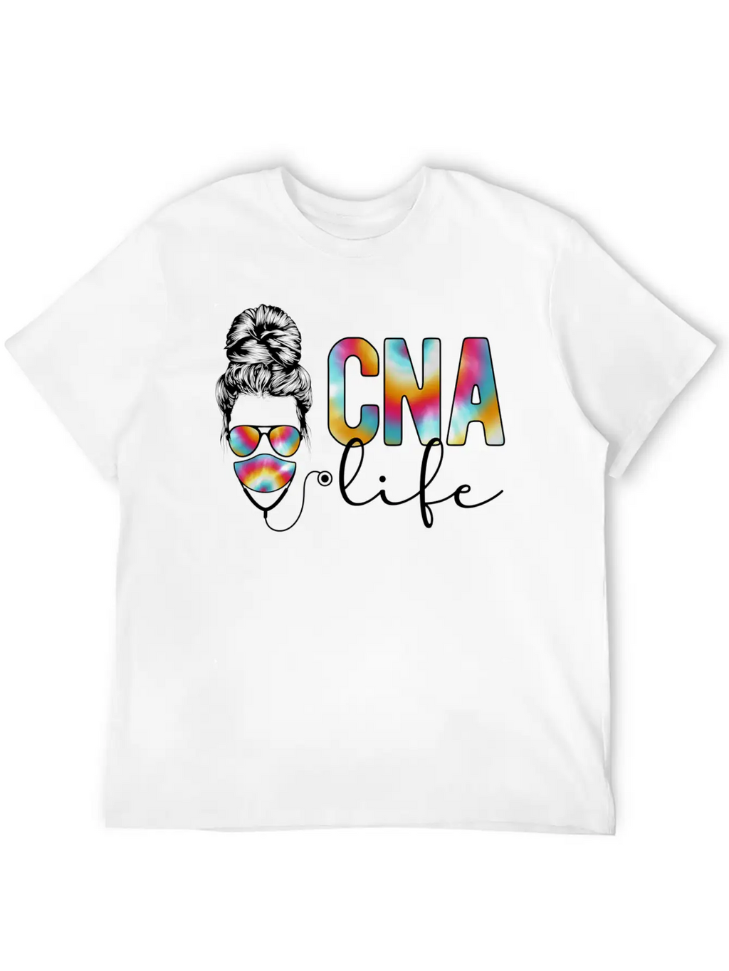 Cna Nurse Messy Bun Certified Nursing Assistant Unisex Casual T-Shirt – Clean Design For Daily Comfort