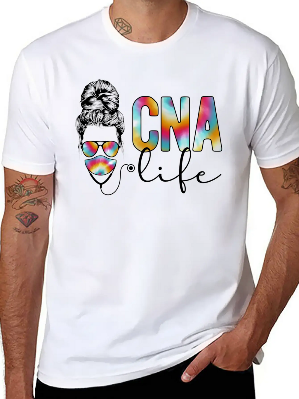 Cna Nurse Messy Bun Certified Nursing Assistant Unisex Casual T-Shirt – Clean Design For Daily Comfort