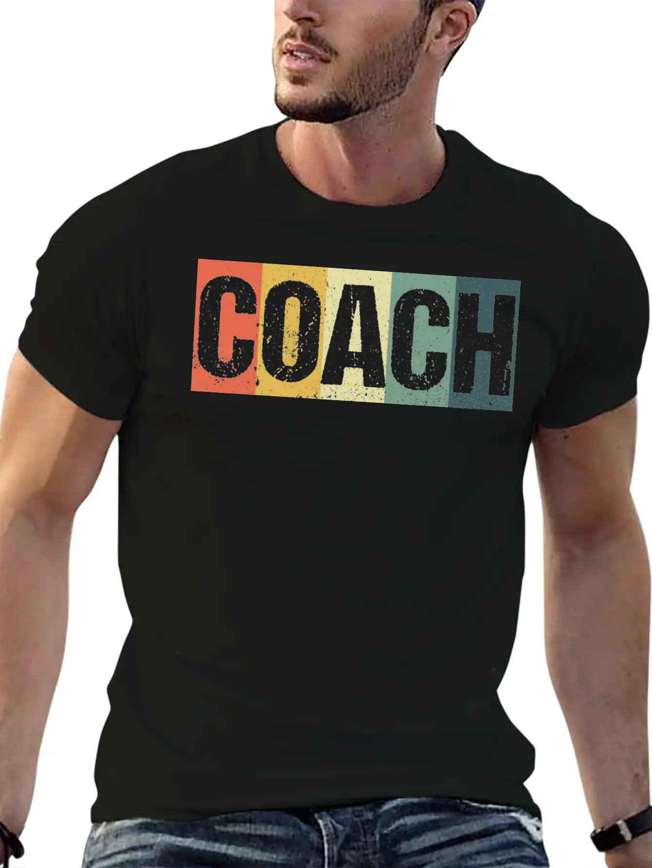 Coach Cool Retro Funny Sports Mentor Trainer Gift Breathable Soft Cotton T-Shirt – Timeless Casual Look