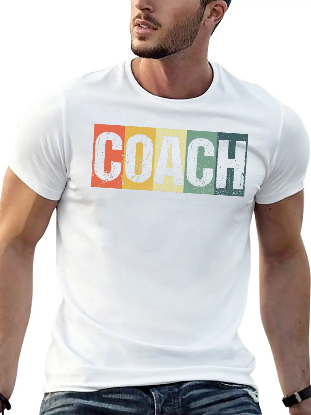 Coach Cool Retro Funny Sports Mentor Trainer Gift Breathable Soft Cotton T-Shirt – Timeless Casual Look