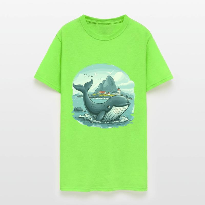 Coastal Village and Giant Whale Scandinavia