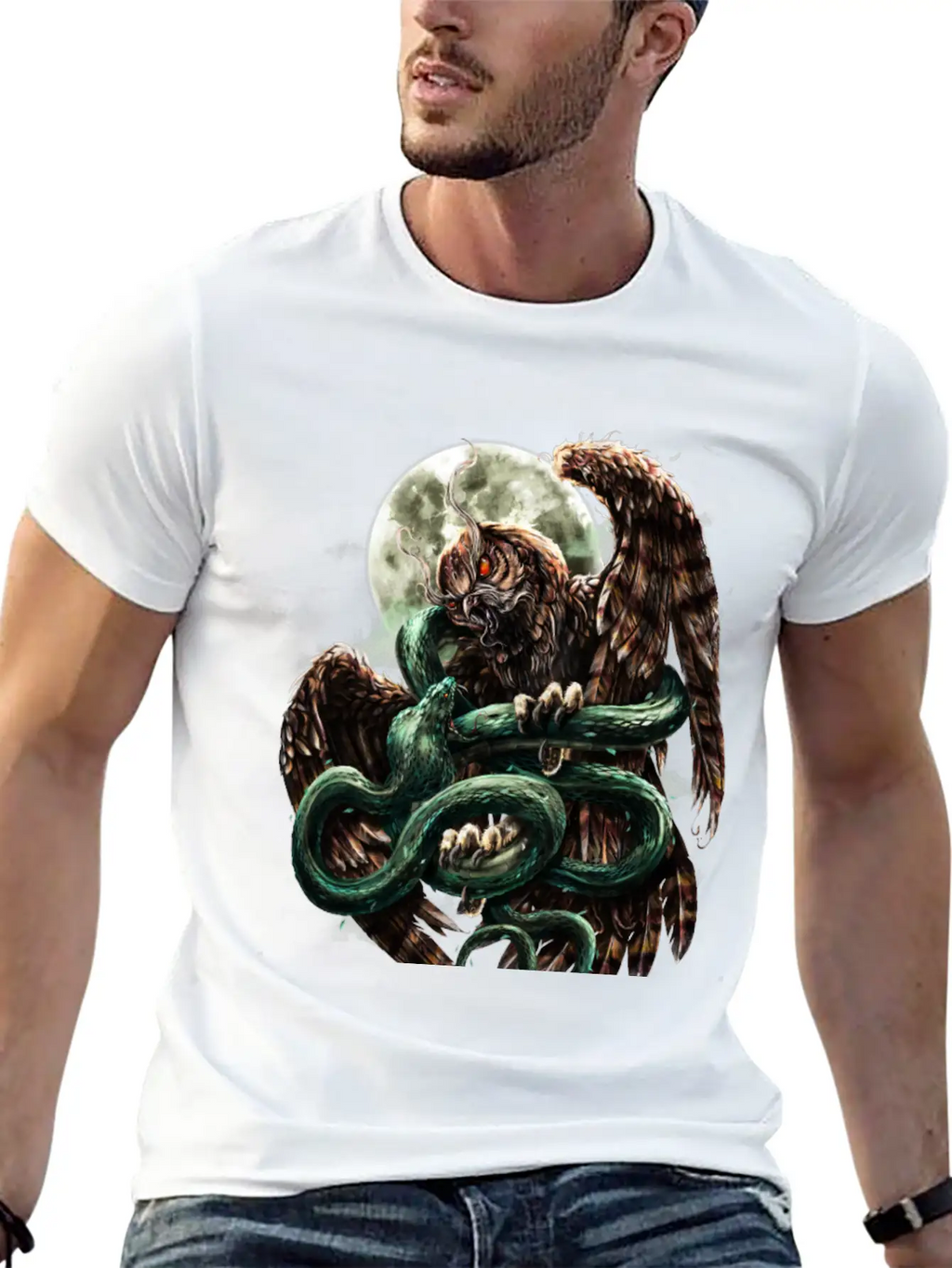 Cobra Vs Owl Casual Graphic T-Shirt – Simple And Comfortable Daily Wear