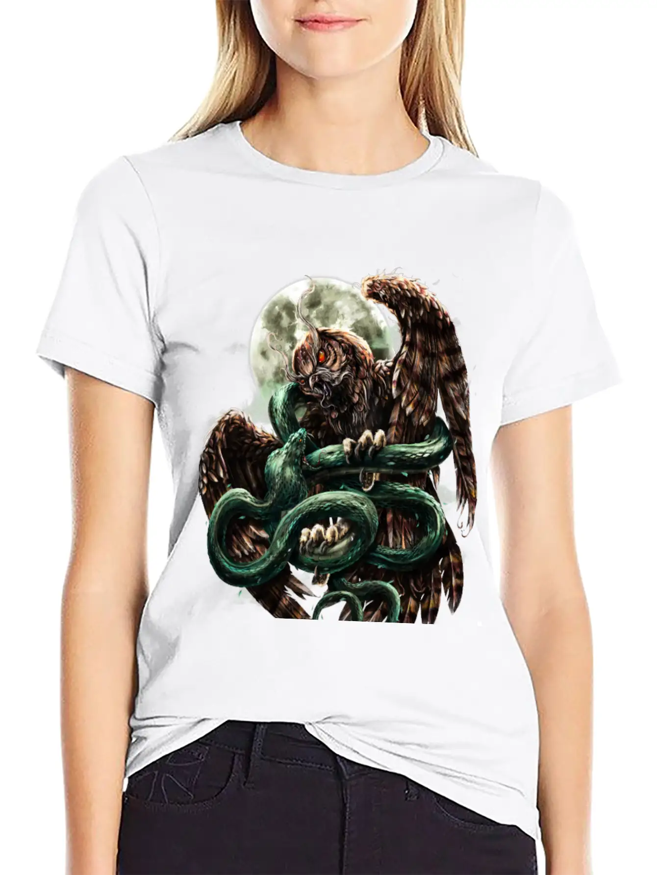 Cobra Vs Owl Casual Graphic T-Shirt – Simple And Comfortable Daily Wear