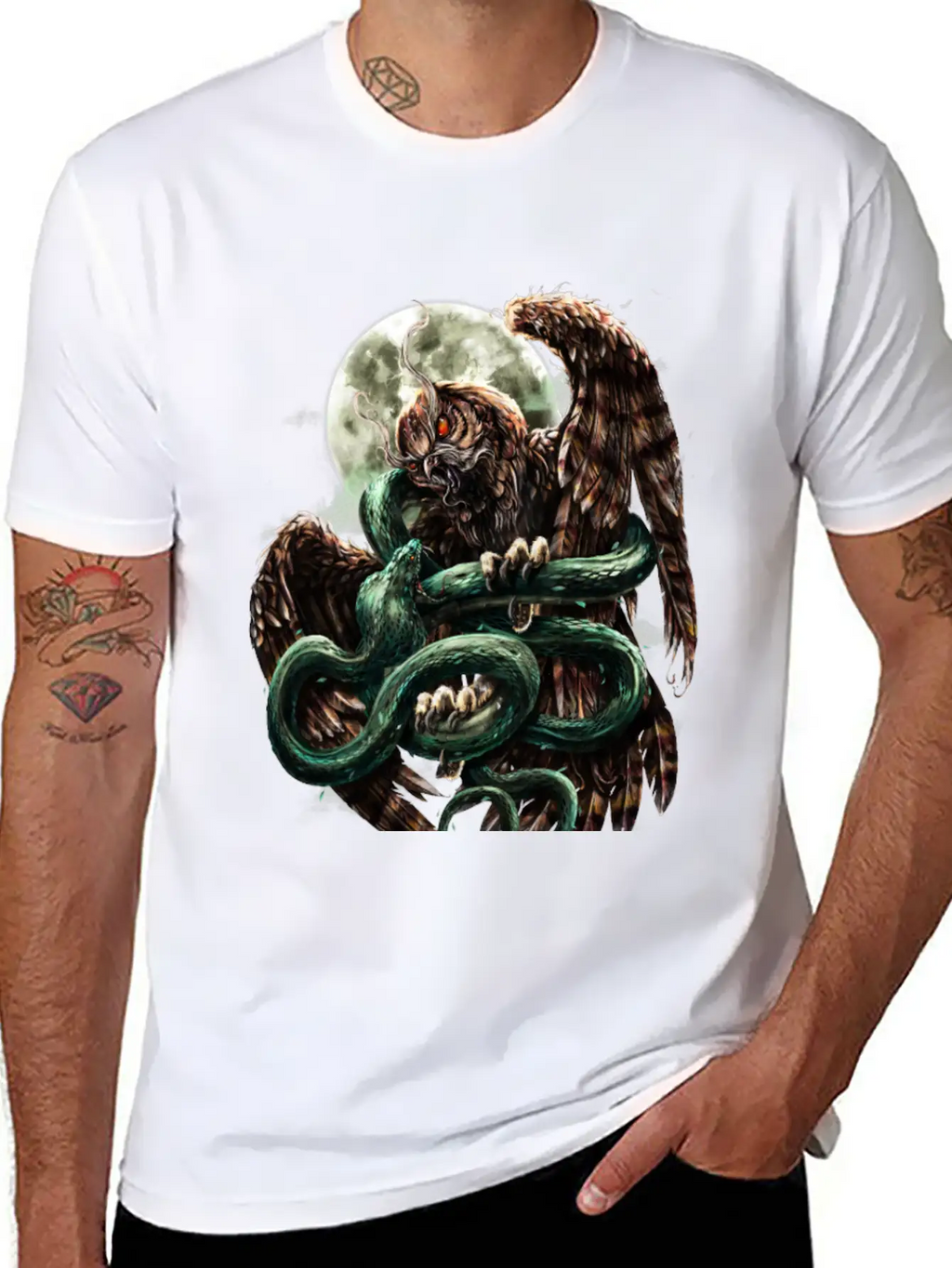 Cobra Vs Owl Casual Graphic T-Shirt – Simple And Comfortable Daily Wear