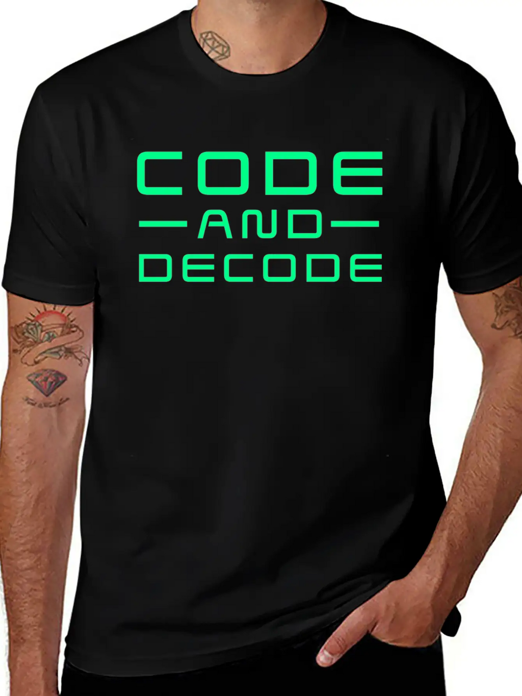 Code And Decode Bitcoin Crypto Currency Unisex Casual T-Shirt – Clean Design For Daily Comfort