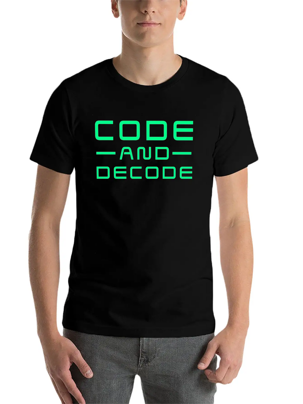 Code And Decode Bitcoin Crypto Currency Unisex Casual T-Shirt – Clean Design For Daily Comfort