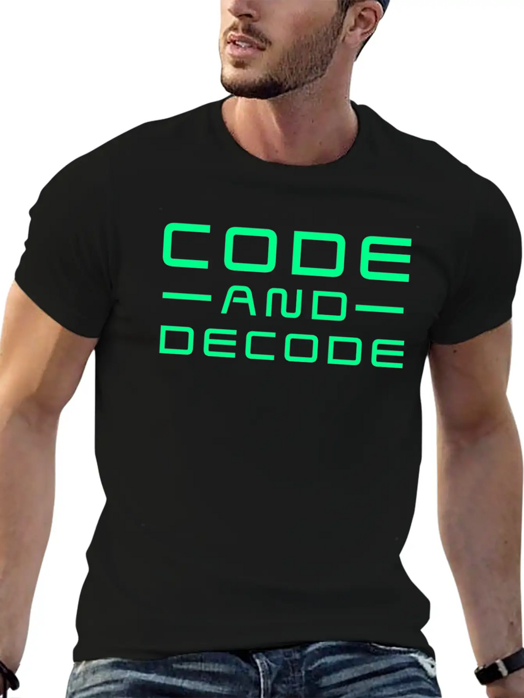 Code And Decode Bitcoin Crypto Currency Unisex Casual T-Shirt – Clean Design For Daily Comfort