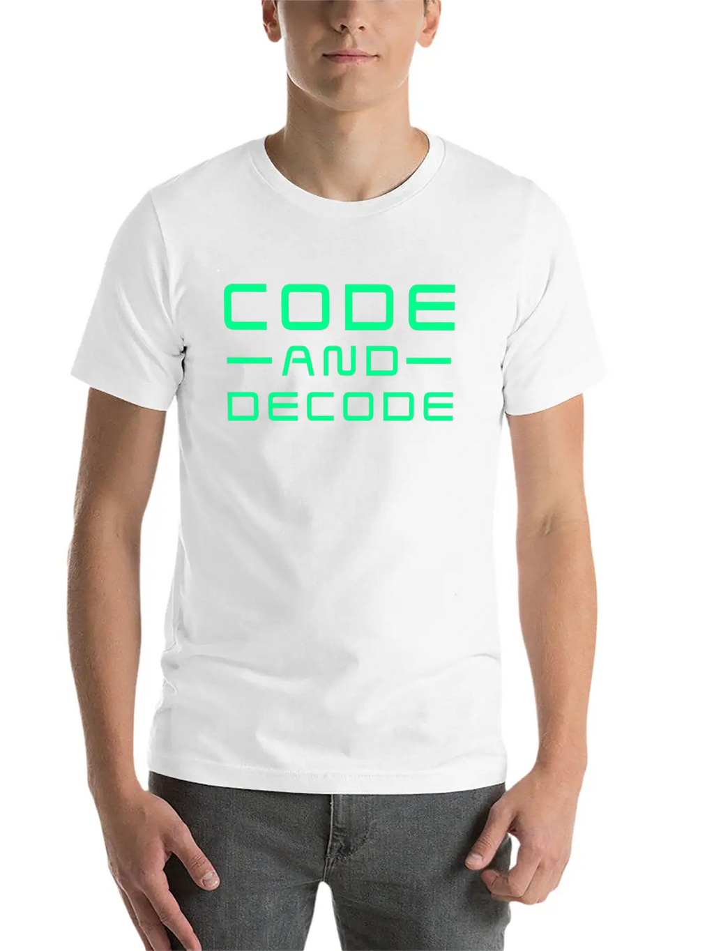Code And Decode Bitcoin Crypto Currency Unisex Casual T-Shirt – Clean Design For Daily Comfort