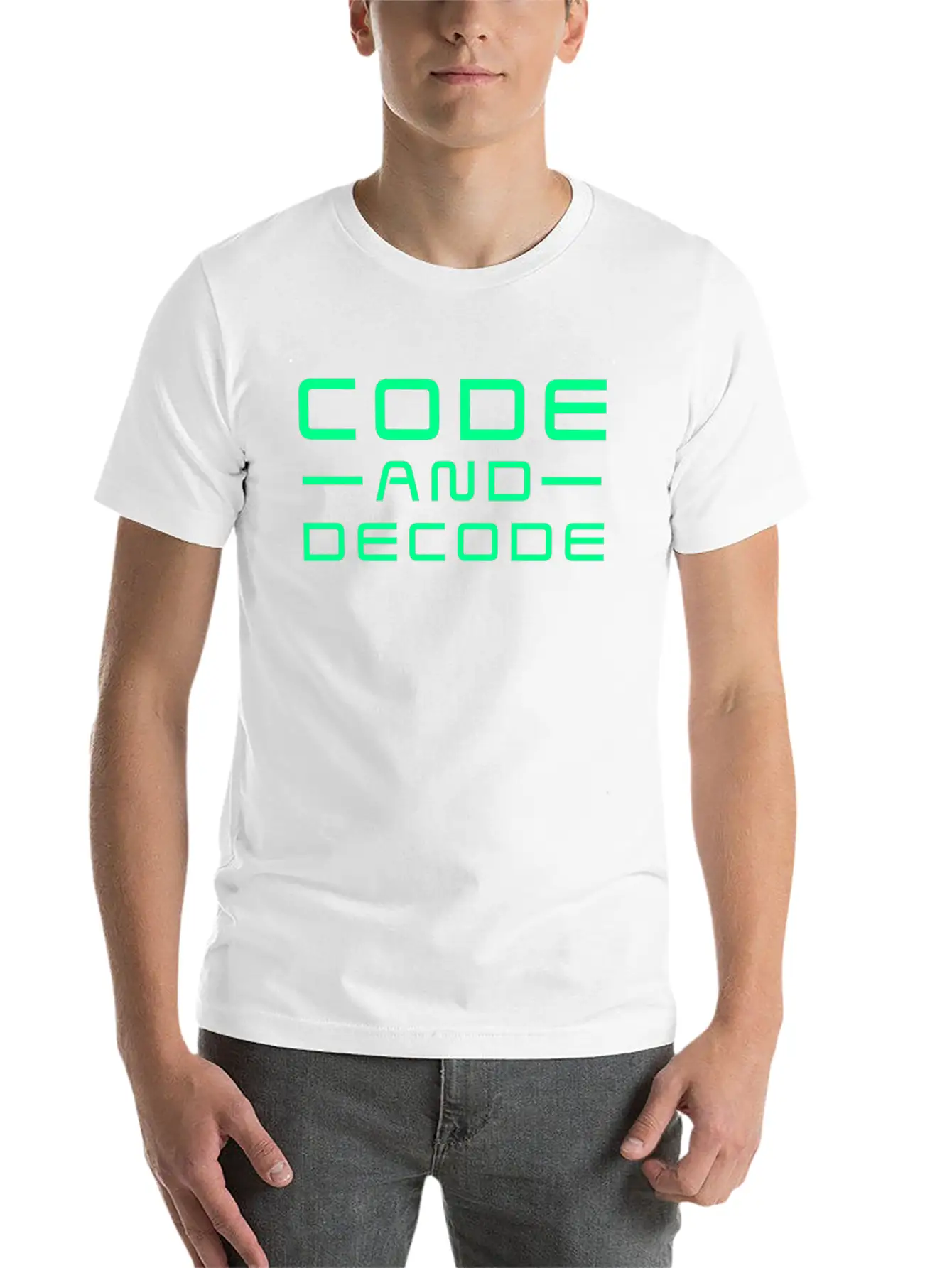 Code And Decode Bitcoin Crypto Currency Unisex Casual T-Shirt – Clean Design For Daily Comfort