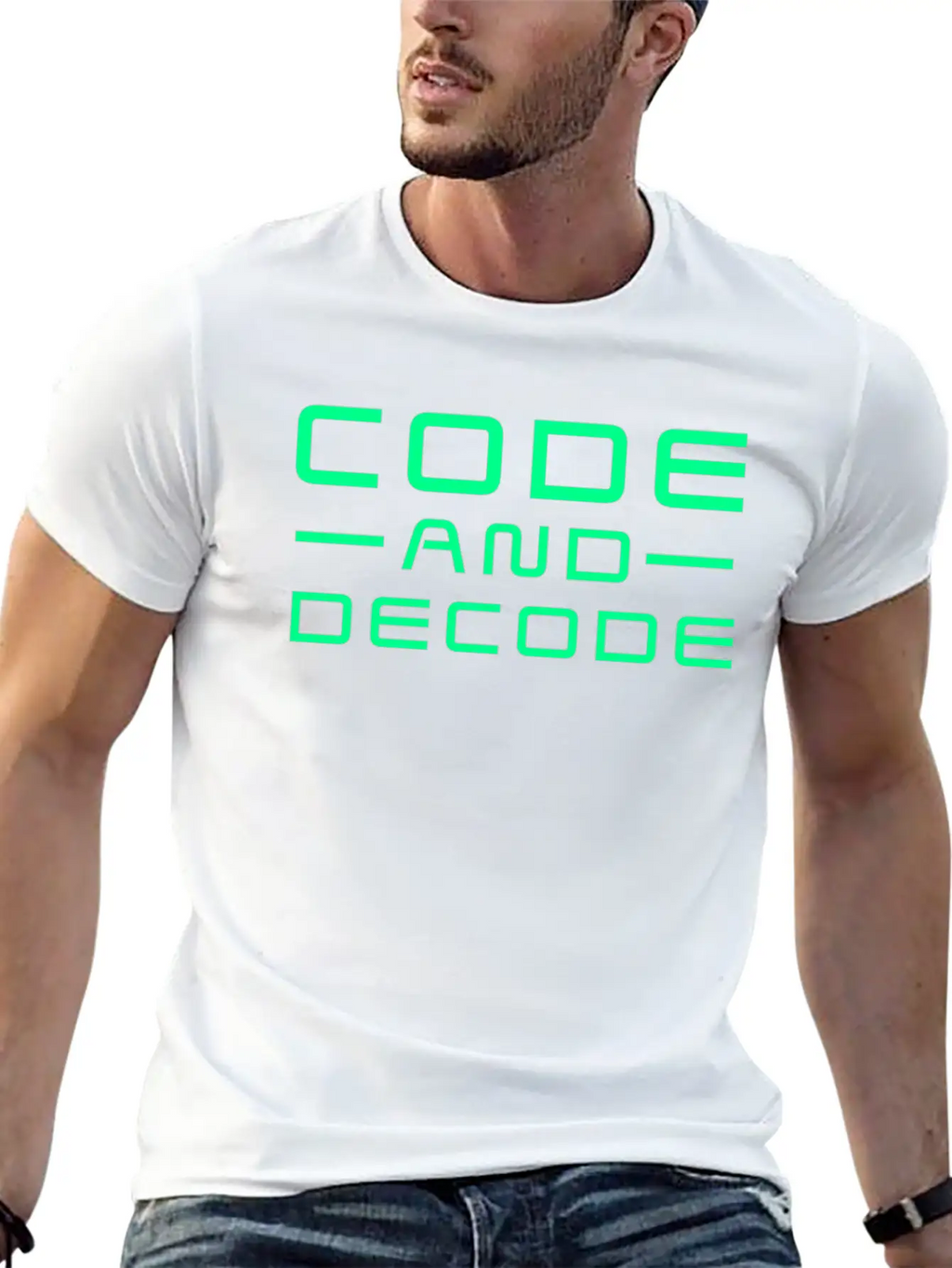 Code And Decode Bitcoin Crypto Currency Unisex Casual T-Shirt – Clean Design For Daily Comfort