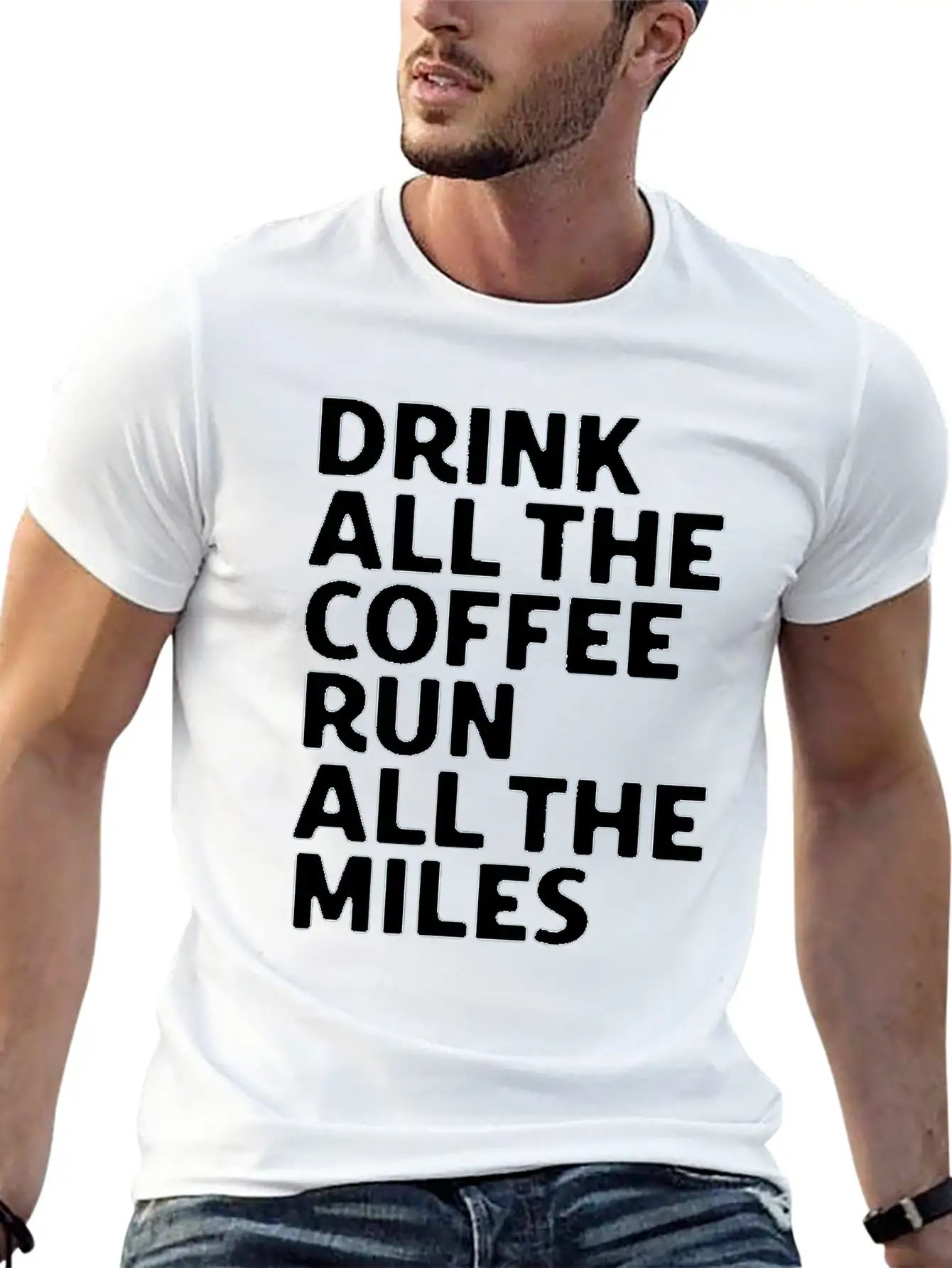 Coffe Run Unisex Casual T-Shirt – Clean Design For Daily Comfort
