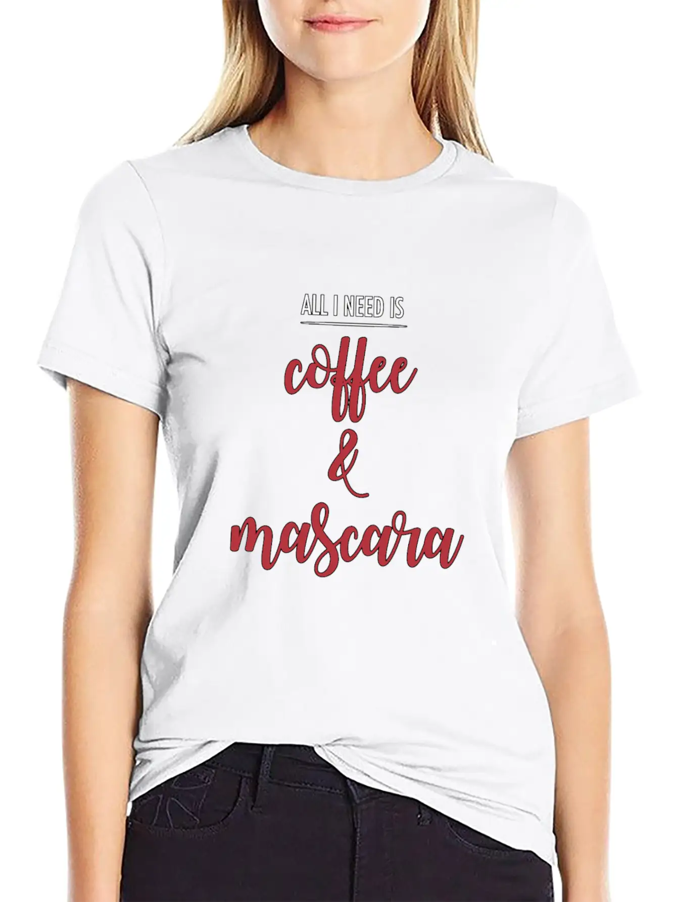 Coffee And Mascara - Makeup - Total Basics Unisex Short Sleeve Soft Cotton T-Shirt – Casual Everyday Wear