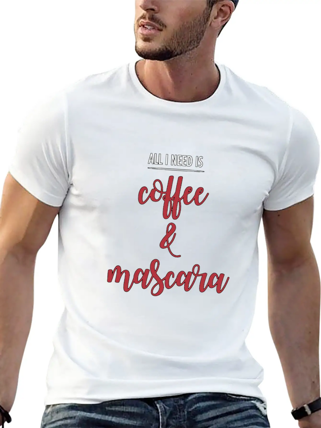 Coffee And Mascara - Makeup - Total Basics Unisex Short Sleeve Soft Cotton T-Shirt – Casual Everyday Wear