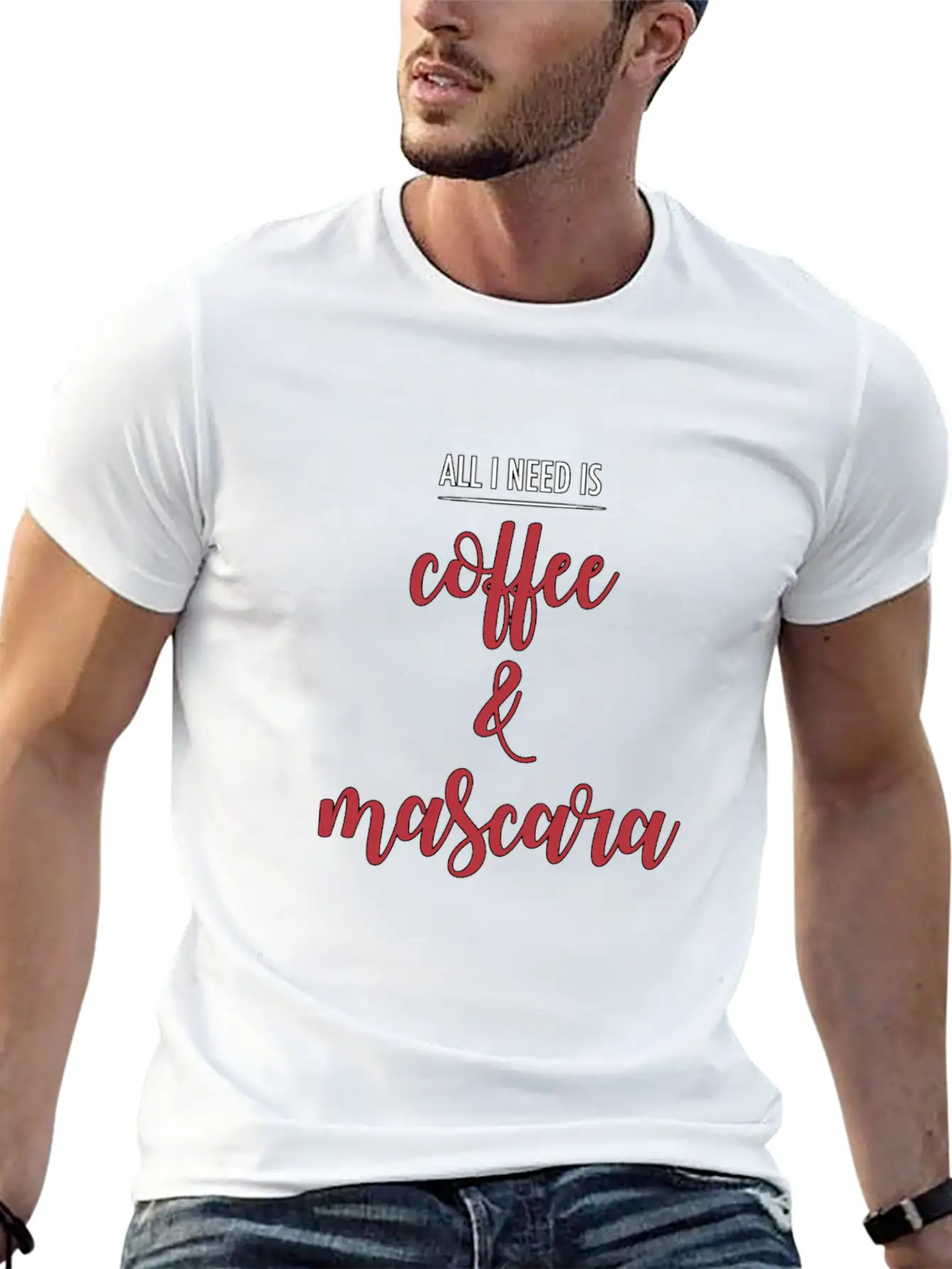 Coffee And Mascara - Makeup - Total Basics Unisex Short Sleeve Soft Cotton T-Shirt – Casual Everyday Wear