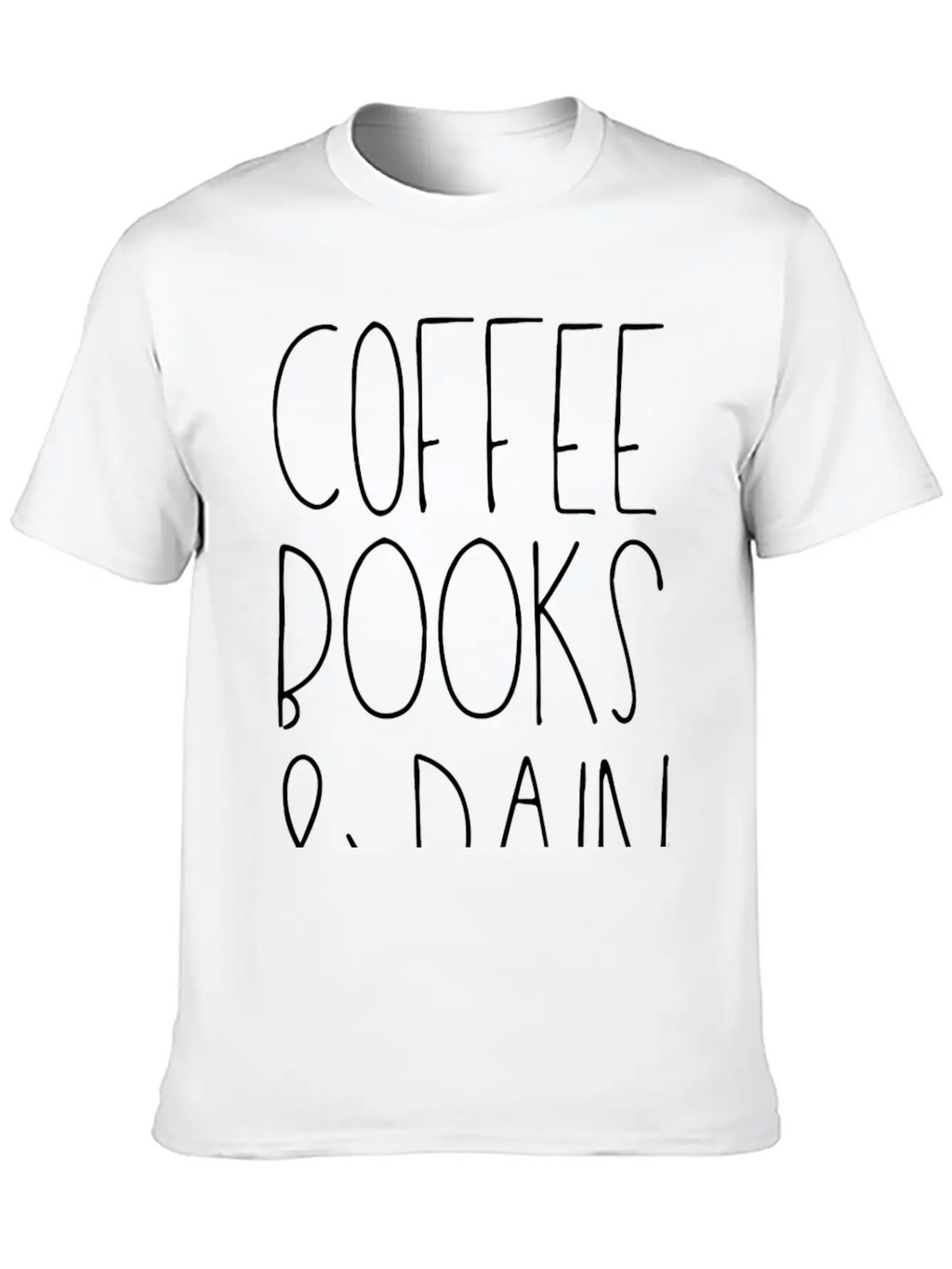 Coffee Books Rain Classic Fit Graphic Tee For Daily Comfort – Unisex Cotton Shirt
