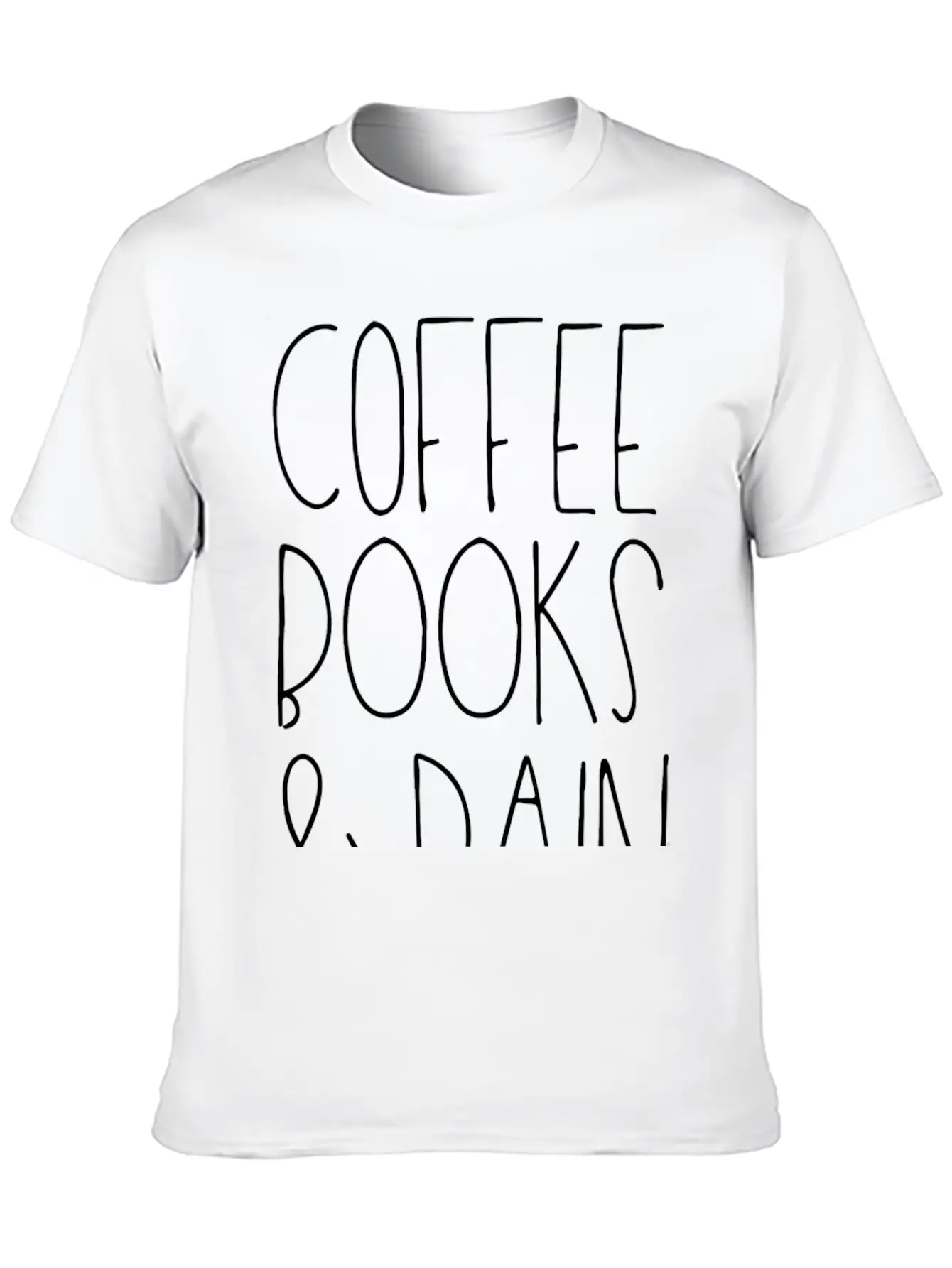 Coffee Books Rain Classic Fit Graphic Tee For Daily Comfort – Unisex Cotton Shirt