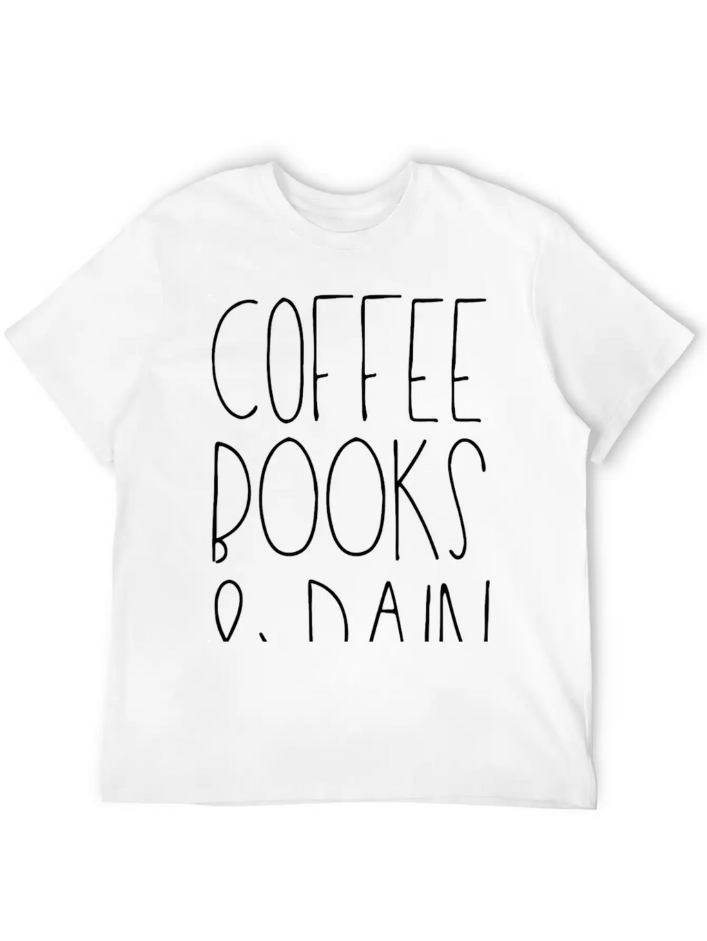 Coffee Books Rain Classic Fit Graphic Tee For Daily Comfort – Unisex Cotton Shirt