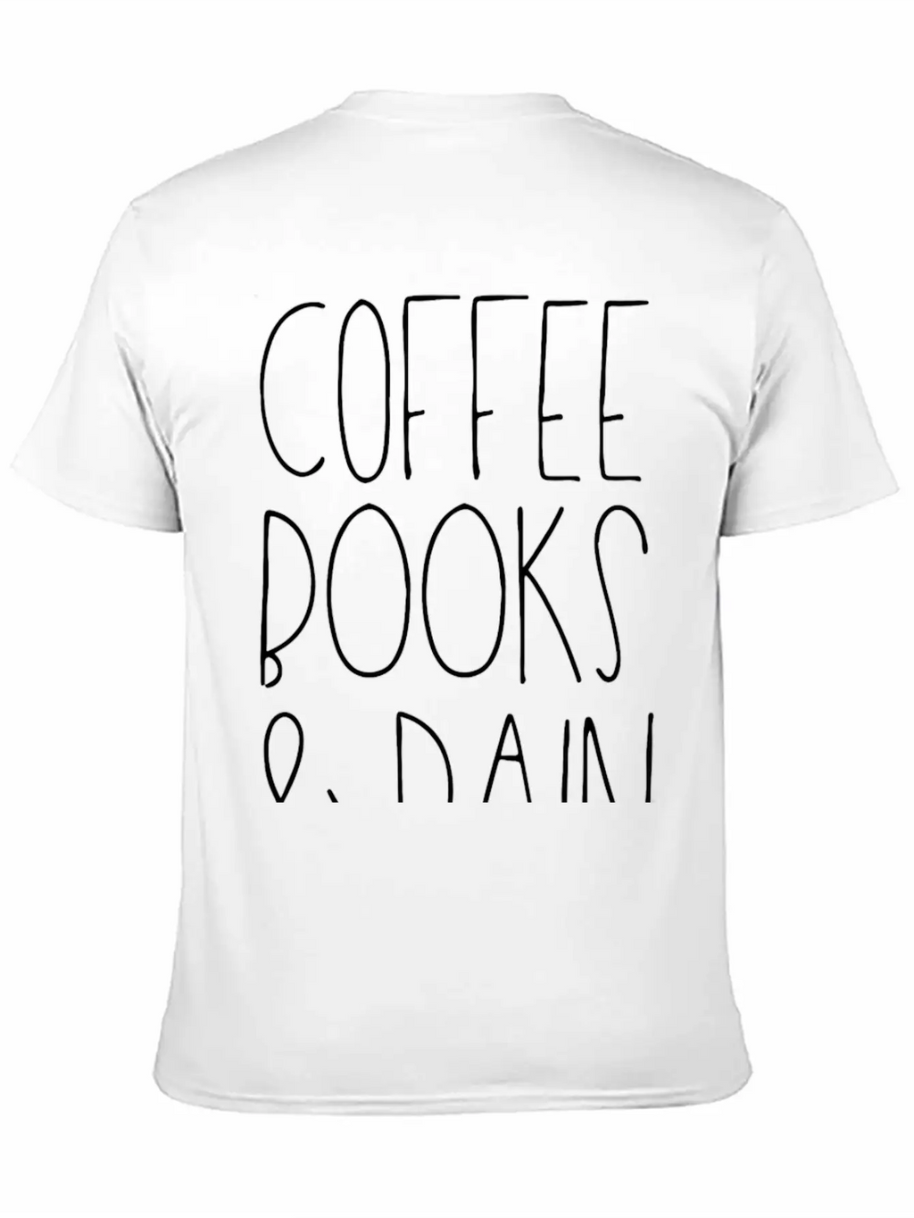 Coffee Books Rain Classic Fit Graphic Tee For Daily Comfort – Unisex Cotton Shirt