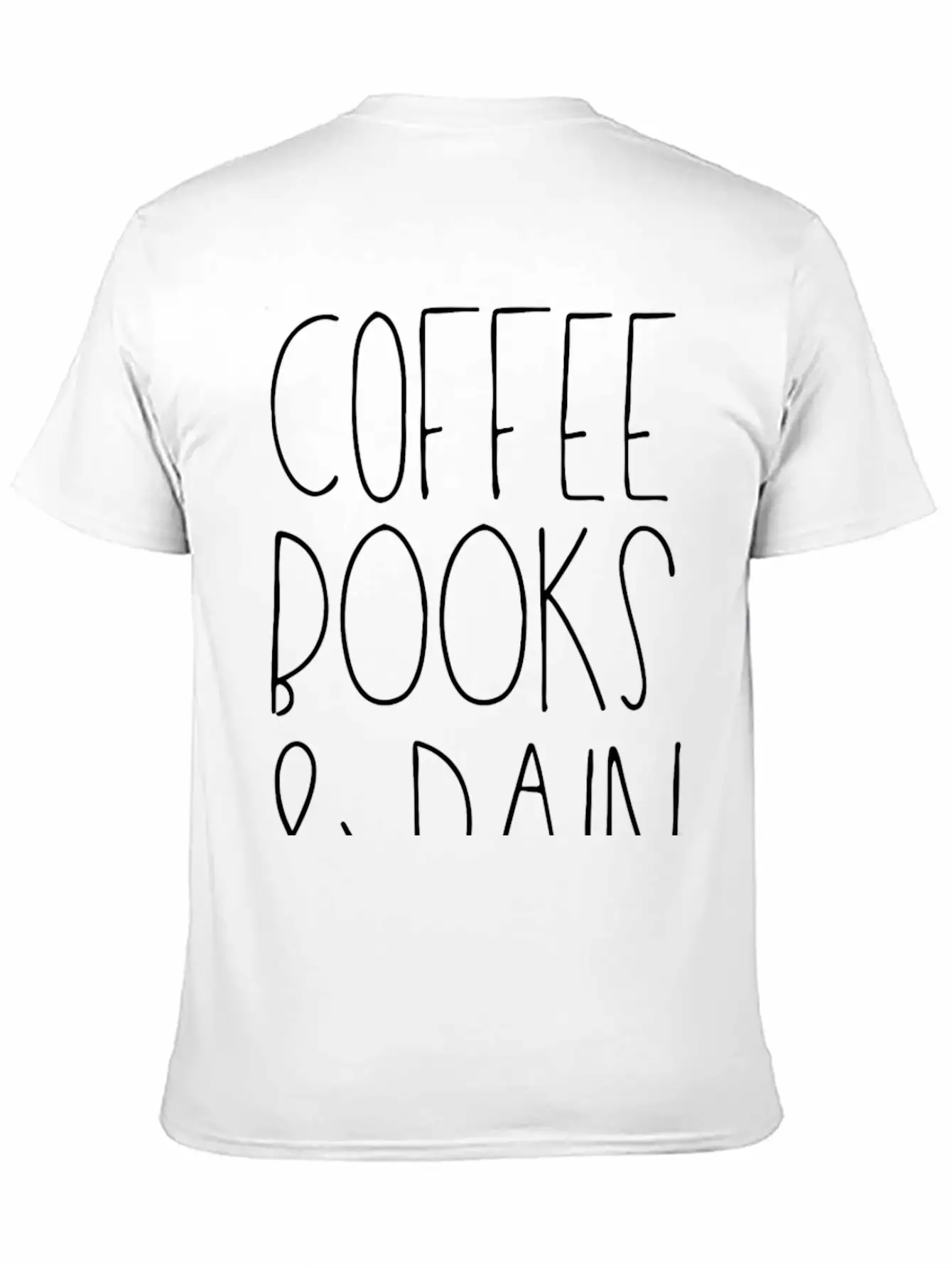 Coffee Books Rain Classic Fit Graphic Tee For Daily Comfort – Unisex Cotton Shirt
