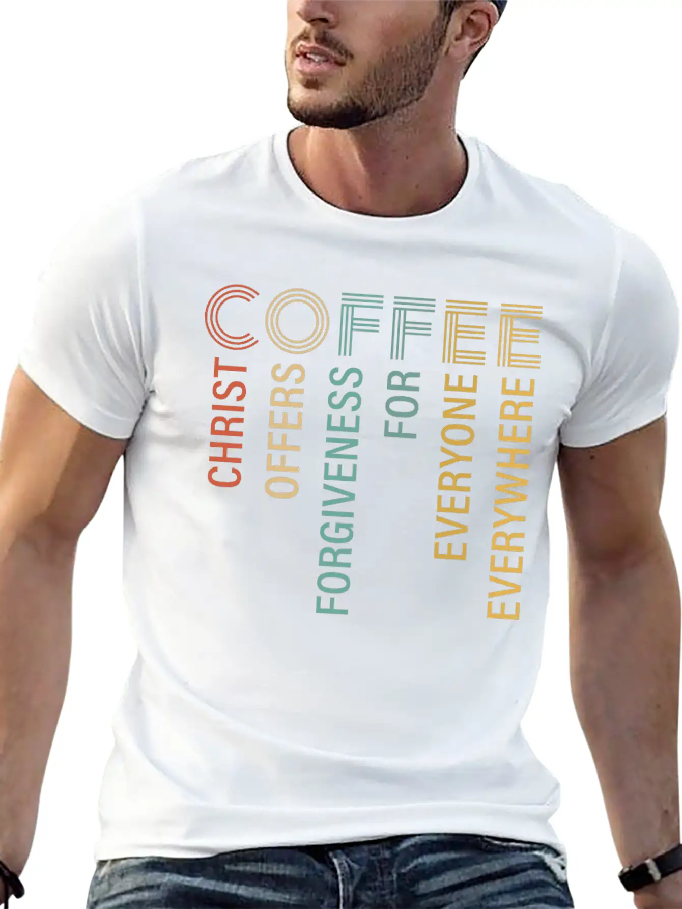 Coffee Christ Offers Forgiveness For Everyone Breathable Soft Cotton T-Shirt – Timeless Casual Look