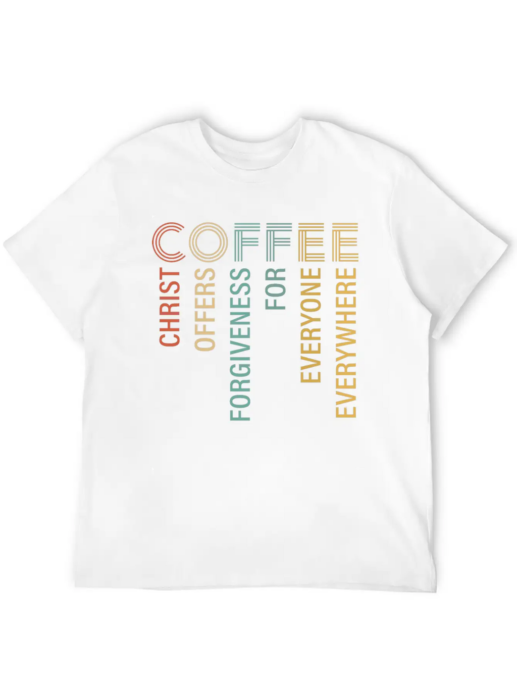 Coffee Christ Offers Forgiveness For Everyone Breathable Soft Cotton T-Shirt – Timeless Casual Look