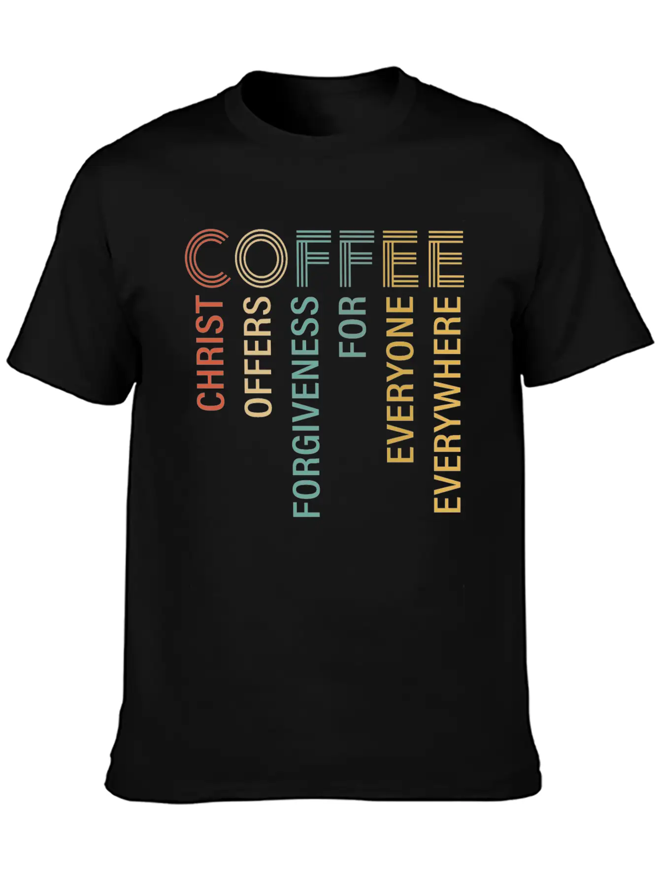 Coffee Christ Offers Forgiveness For Everyone Breathable Soft Cotton T-Shirt – Timeless Casual Look