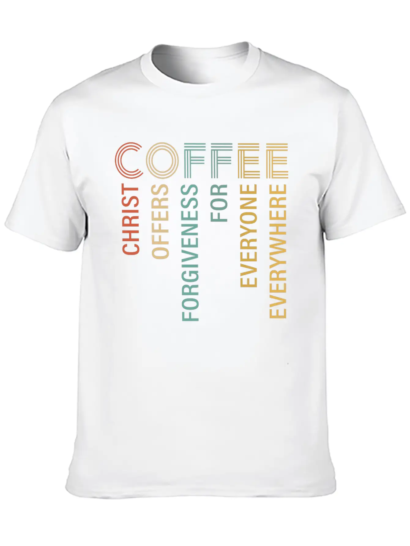 Coffee Christ Offers Forgiveness For Everyone Breathable Soft Cotton T-Shirt – Timeless Casual Look