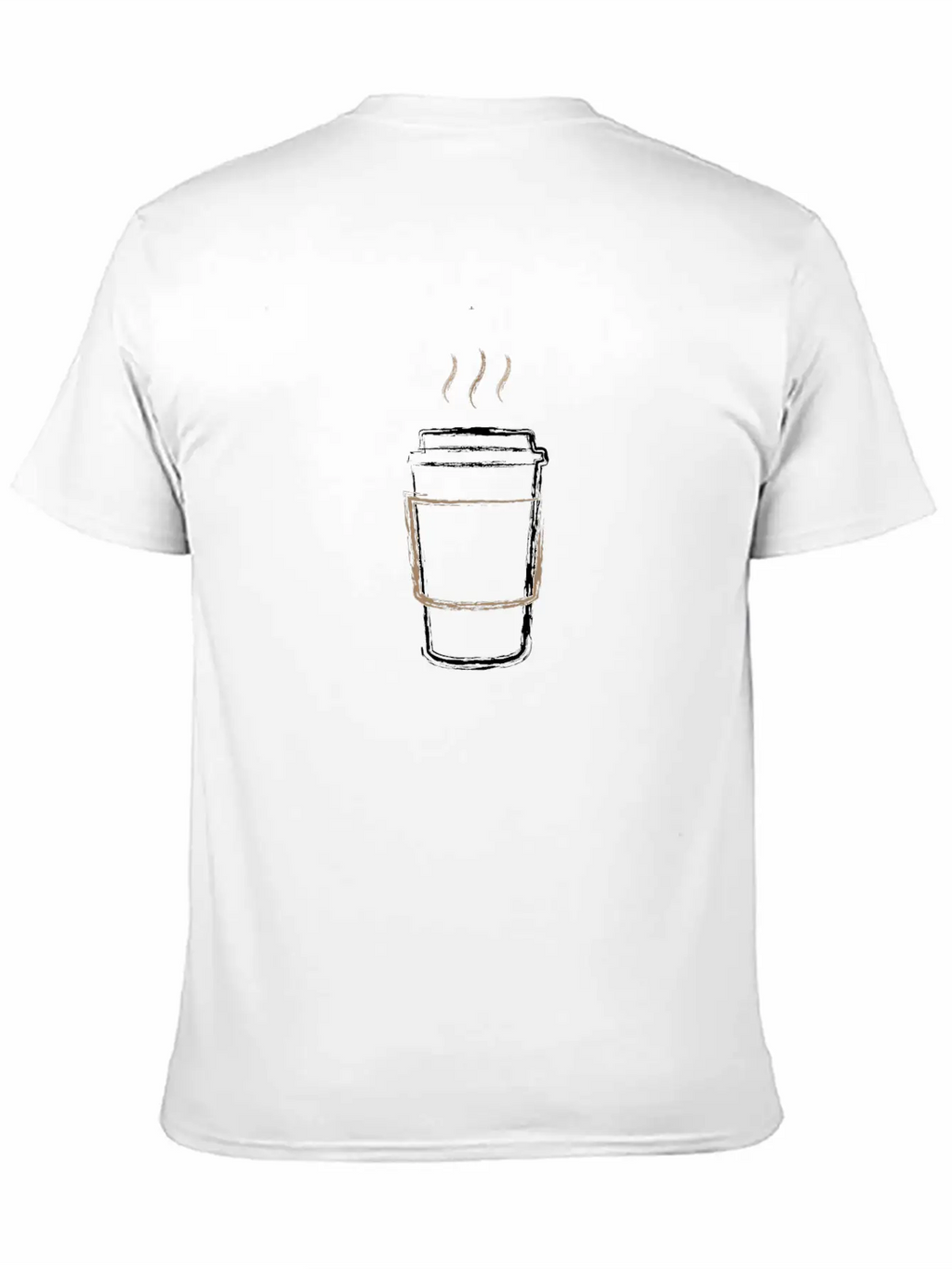 Coffee Cup Chalk Drawing Essential Cotton Tee For Daily Outfits – Unisex Style