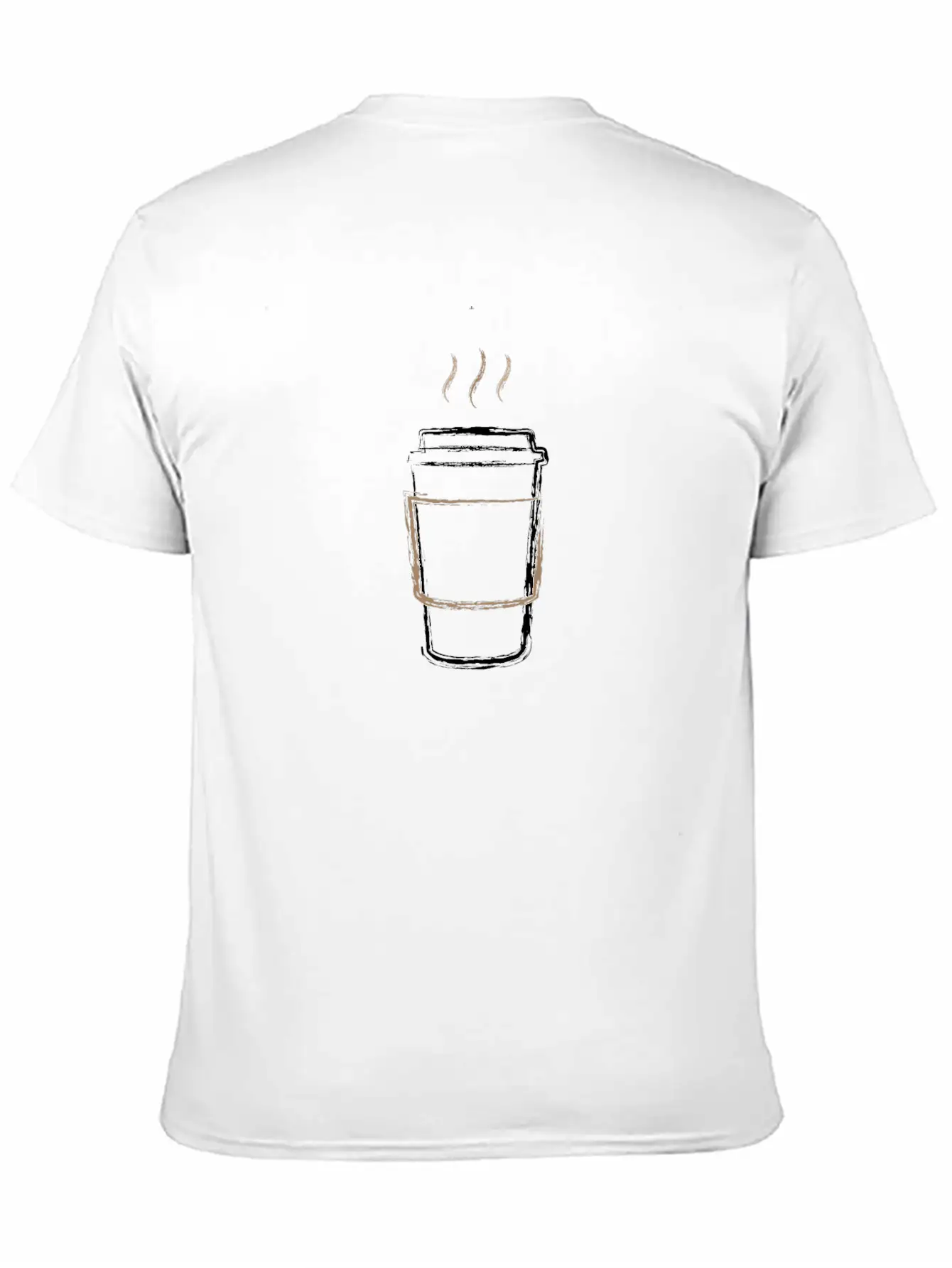 Coffee Cup Chalk Drawing Essential Cotton Tee For Daily Outfits – Unisex Style