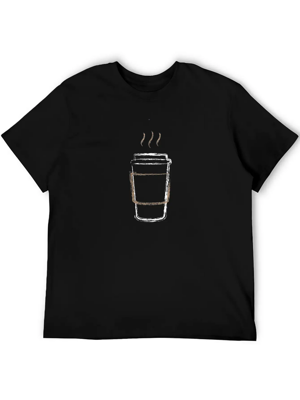 Coffee Cup Chalk Drawing Essential Cotton Tee For Daily Outfits – Unisex Style