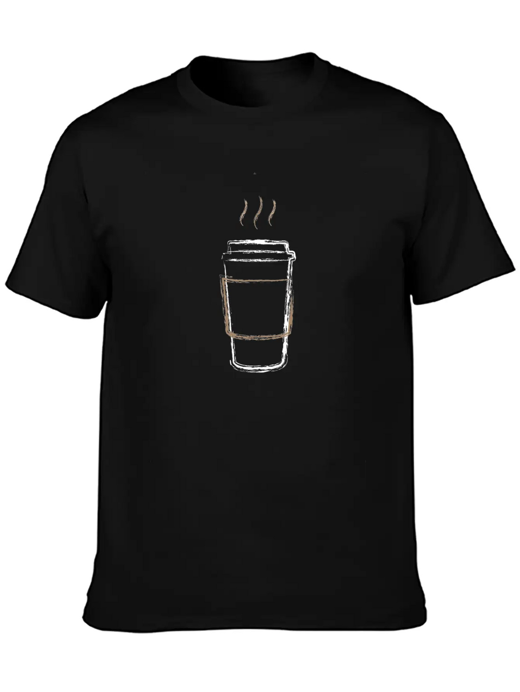 Coffee Cup Chalk Drawing Essential Cotton Tee For Daily Outfits – Unisex Style