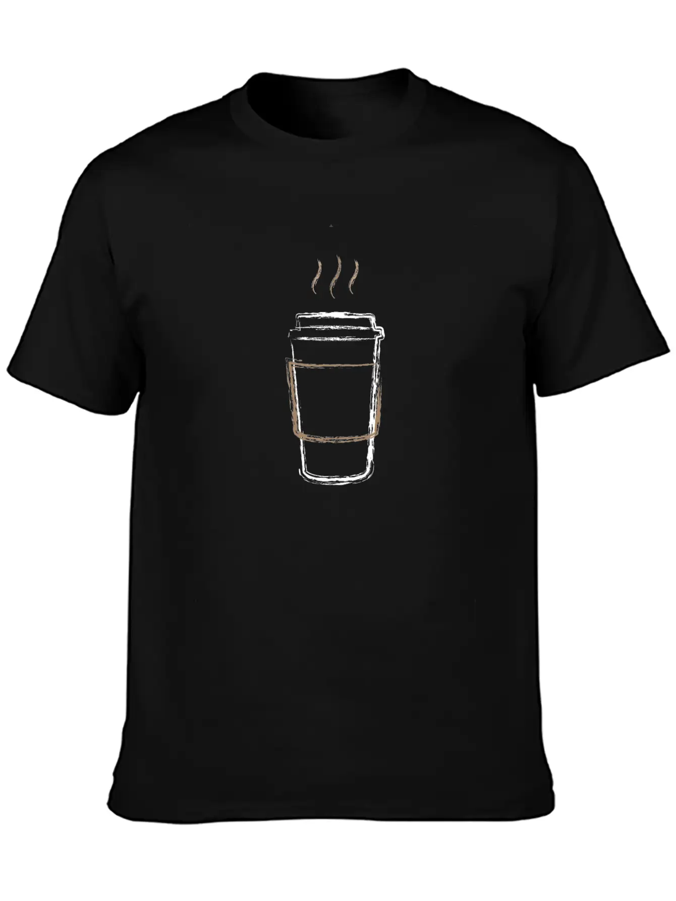 Coffee Cup Chalk Drawing Essential Cotton Tee For Daily Outfits – Unisex Style