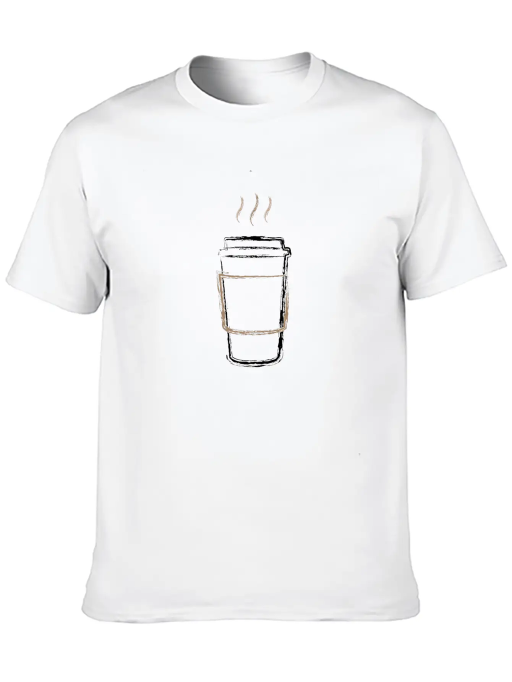 Coffee Cup Chalk Drawing Essential Cotton Tee For Daily Outfits – Unisex Style