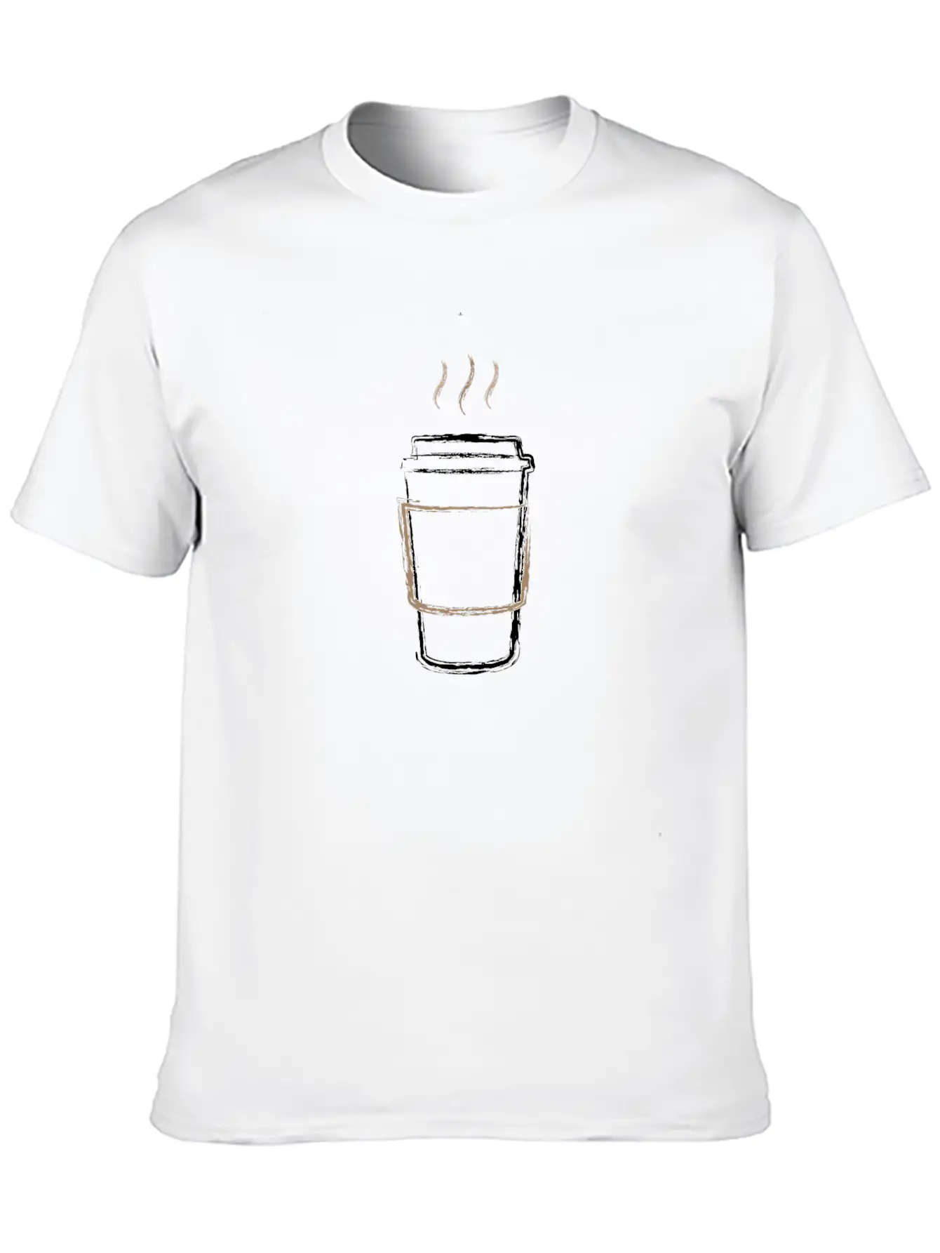 Coffee Cup Chalk Drawing Essential Cotton Tee For Daily Outfits – Unisex Style