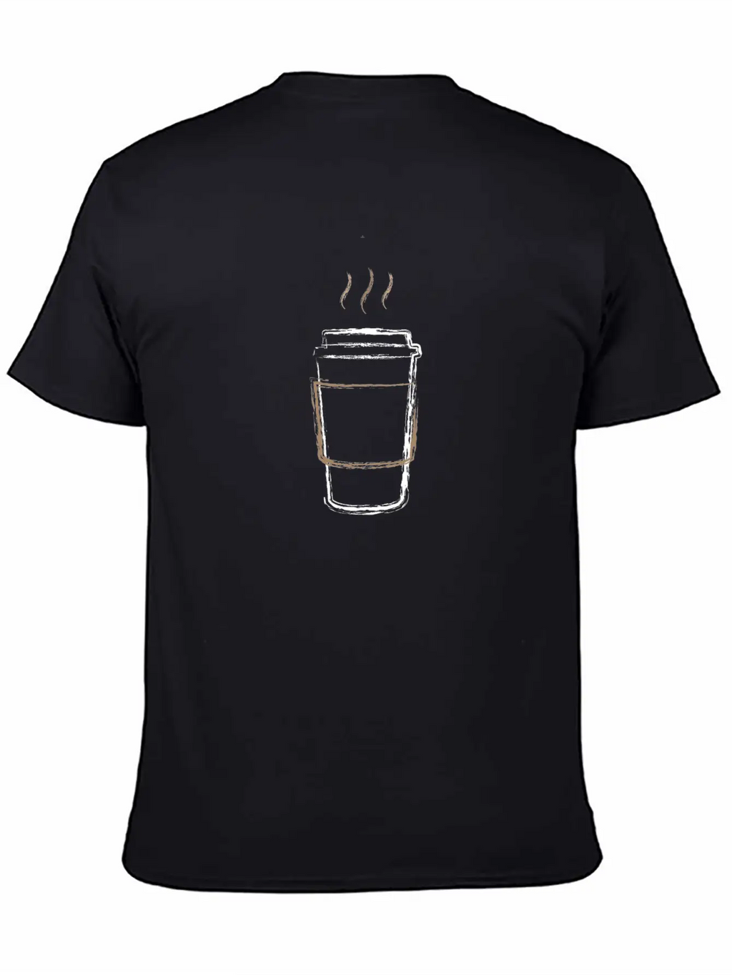 Coffee Cup Chalk Drawing Essential Cotton Tee For Daily Outfits – Unisex Style