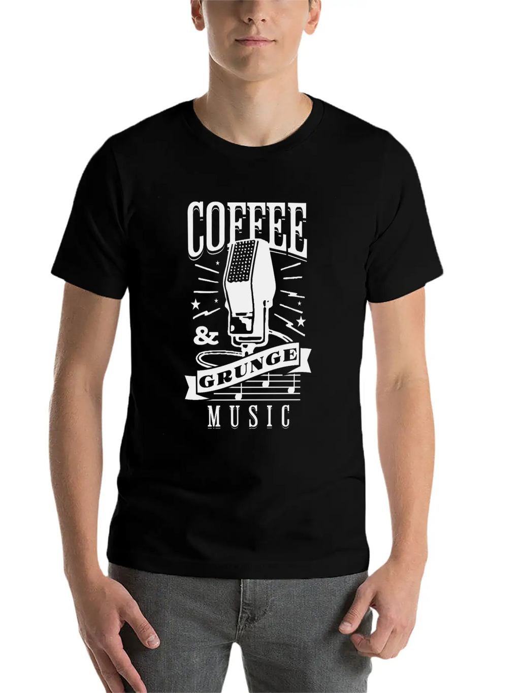 Coffee & Grunge Music Casual Graphic T-Shirt – Simple And Comfortable Daily Wear