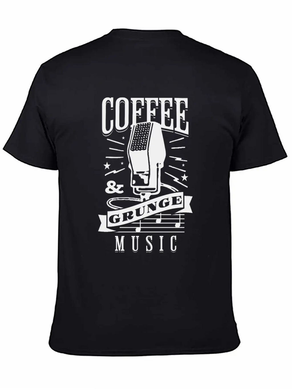 Coffee & Grunge Music Casual Graphic T-Shirt – Simple And Comfortable Daily Wear