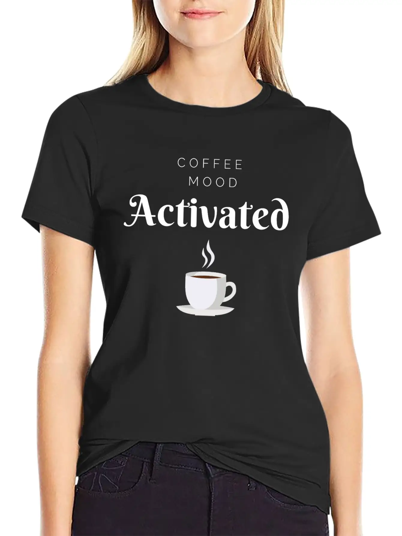 Coffee Mood Activated Unisex Short Sleeve Soft Cotton T-Shirt – Casual Everyday Wear
