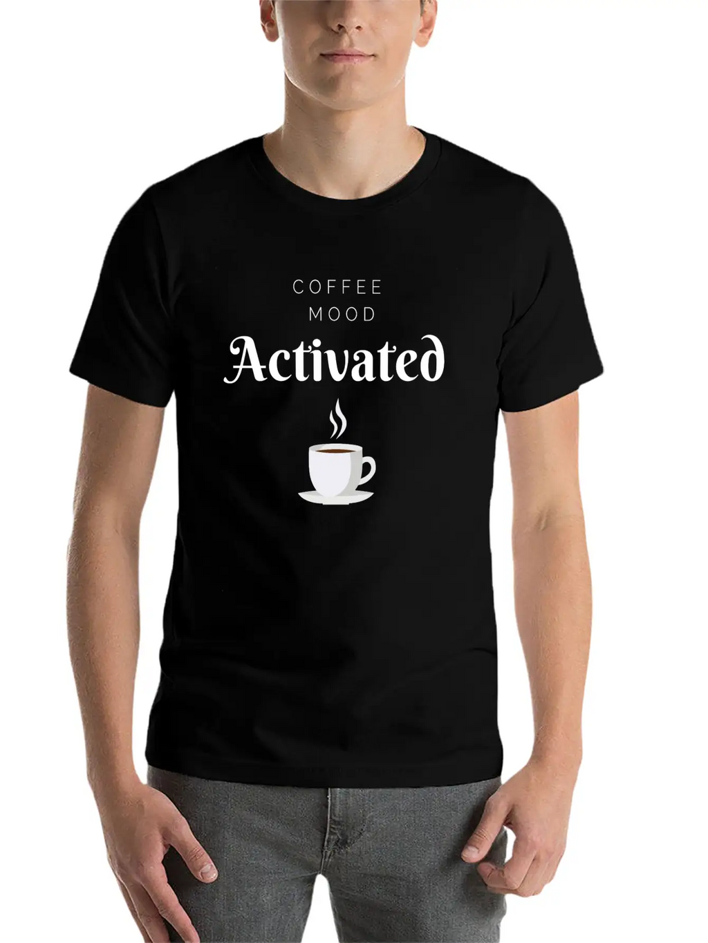 Coffee Mood Activated Unisex Short Sleeve Soft Cotton T-Shirt – Casual Everyday Wear