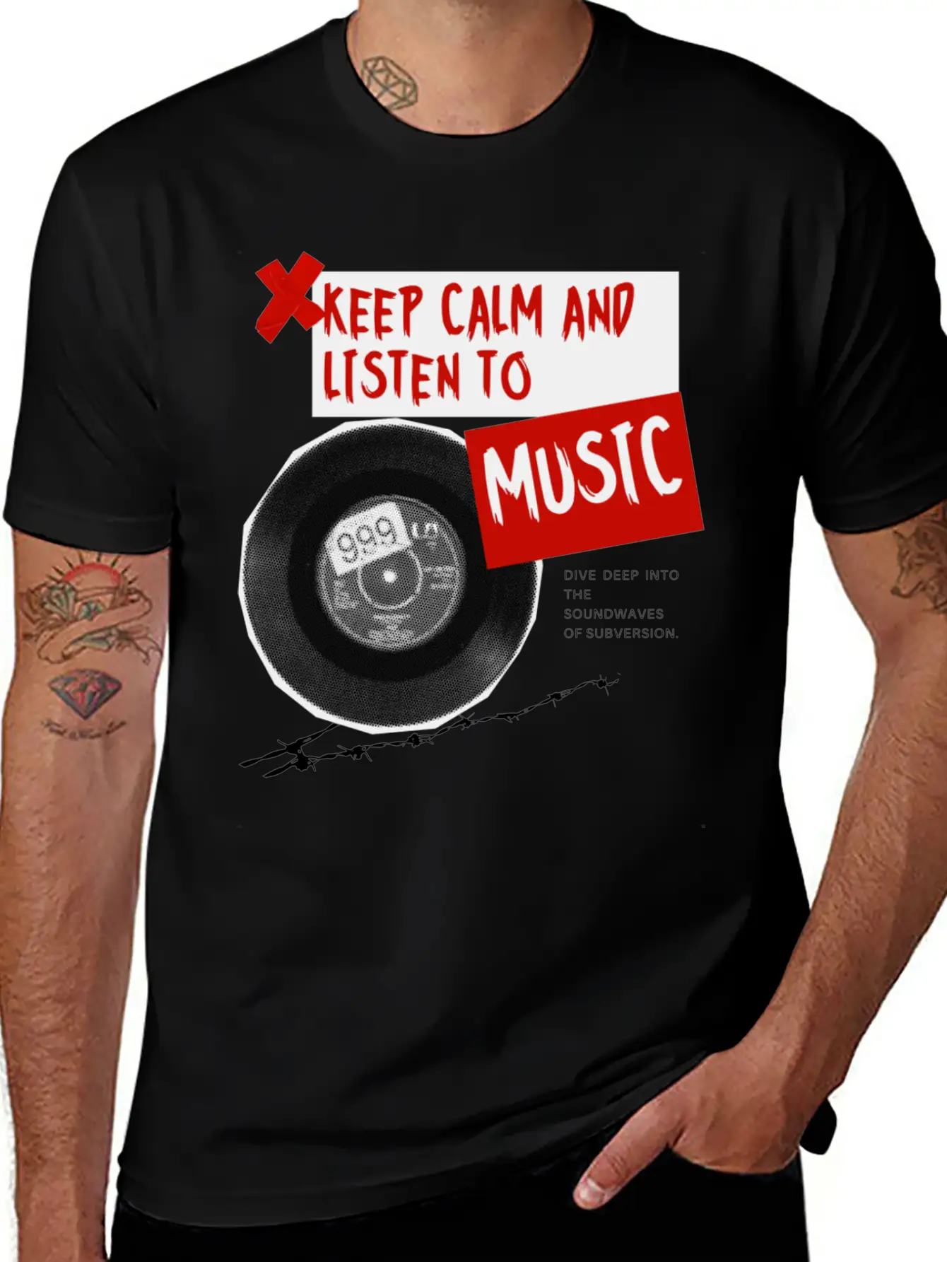 Collection "Keep Calm And Listen To MUSIC" Unisex Casual T-Shirt – Clean Design For Daily Comfort
