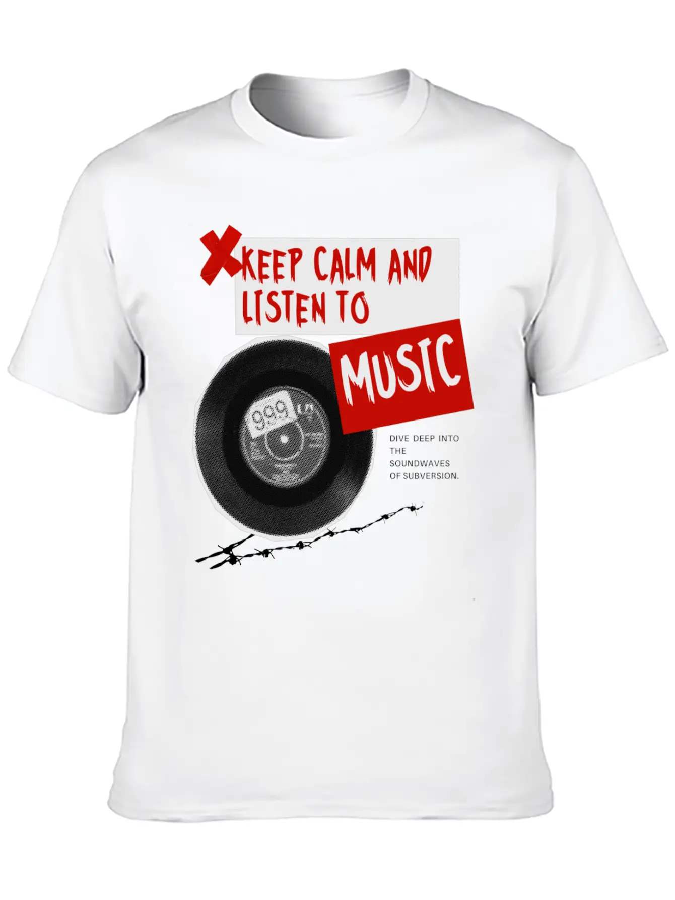 Collection "Keep Calm And Listen To MUSIC" Unisex Casual T-Shirt – Clean Design For Daily Comfort