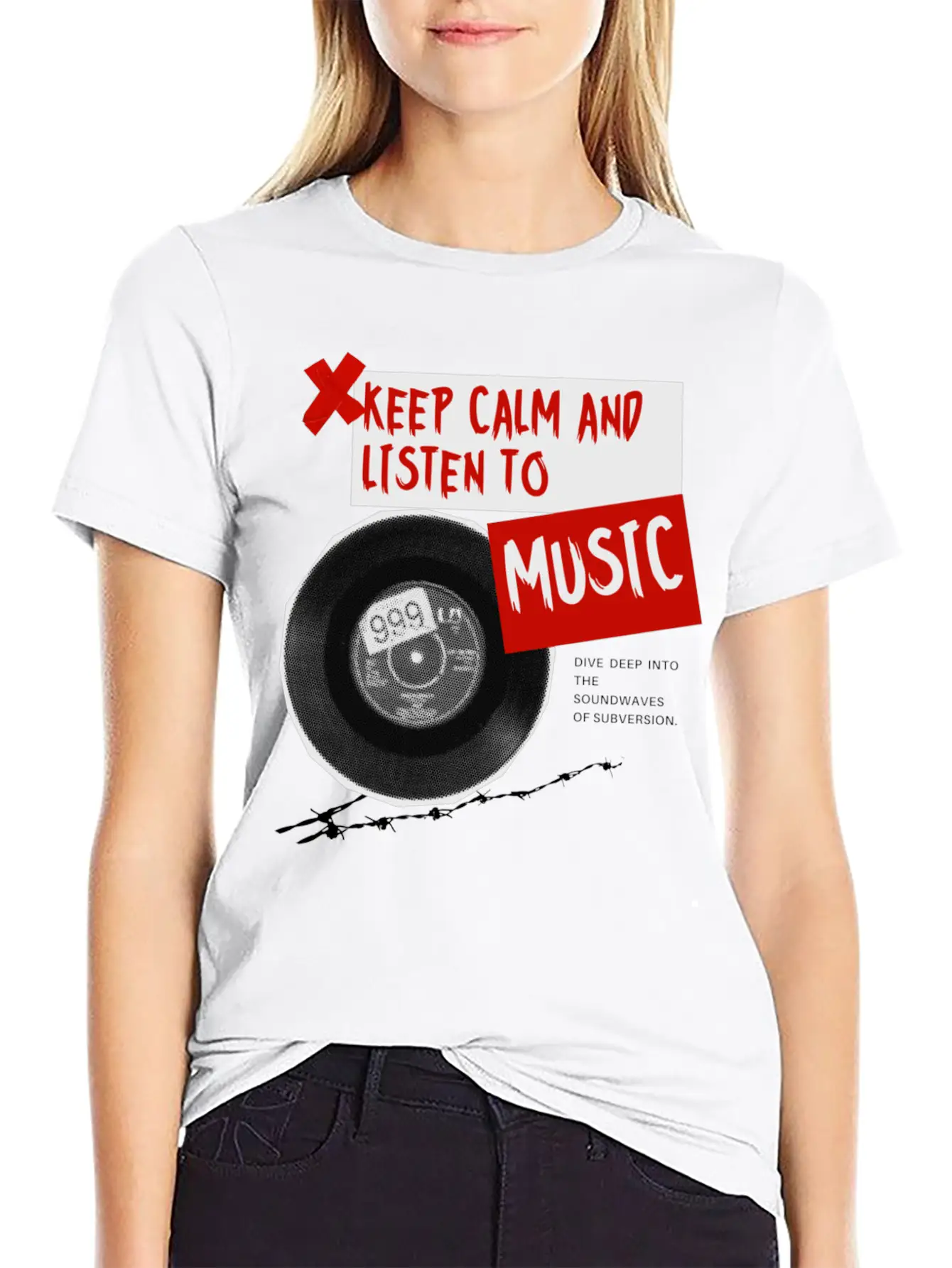 Collection "Keep Calm And Listen To MUSIC" Unisex Casual T-Shirt – Clean Design For Daily Comfort