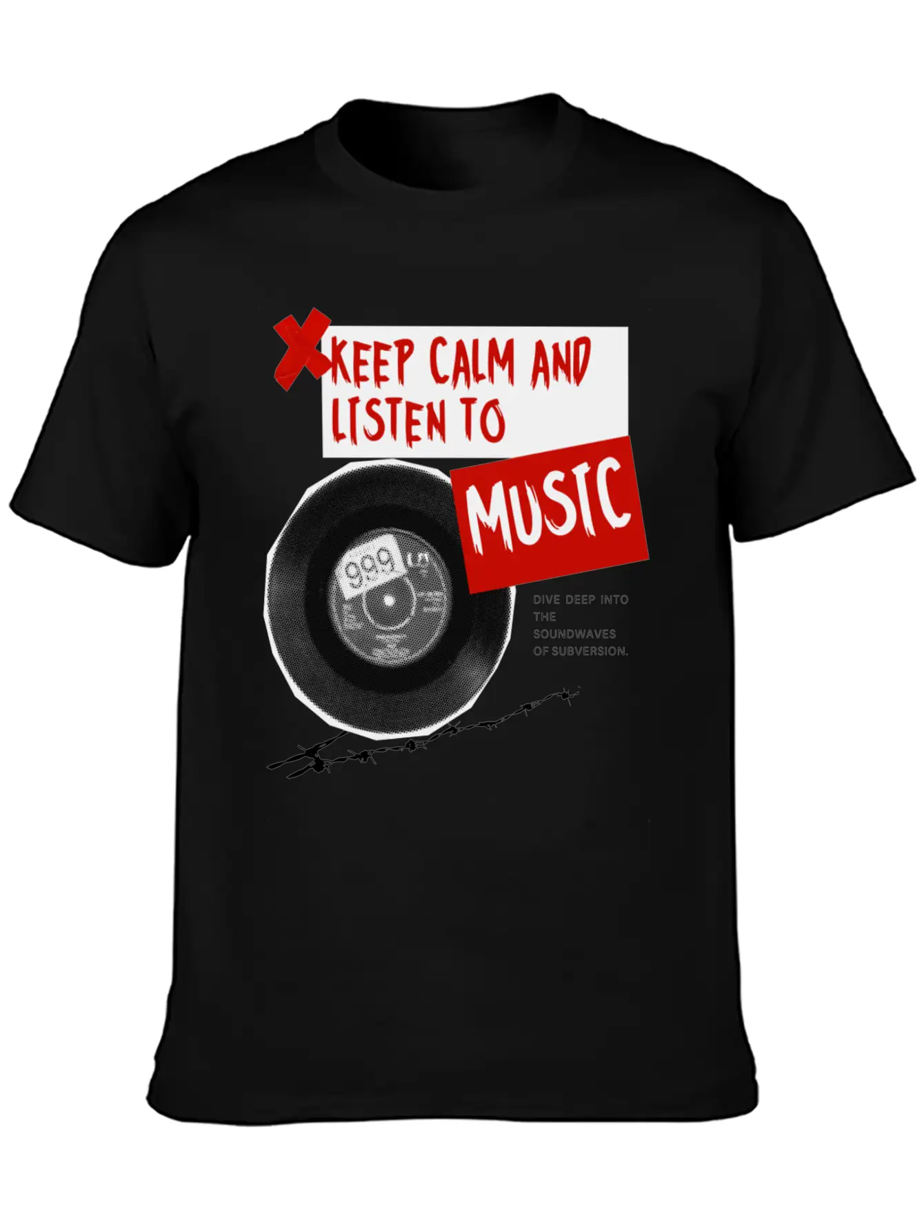 Collection "Keep Calm And Listen To MUSIC" Unisex Casual T-Shirt – Clean Design For Daily Comfort