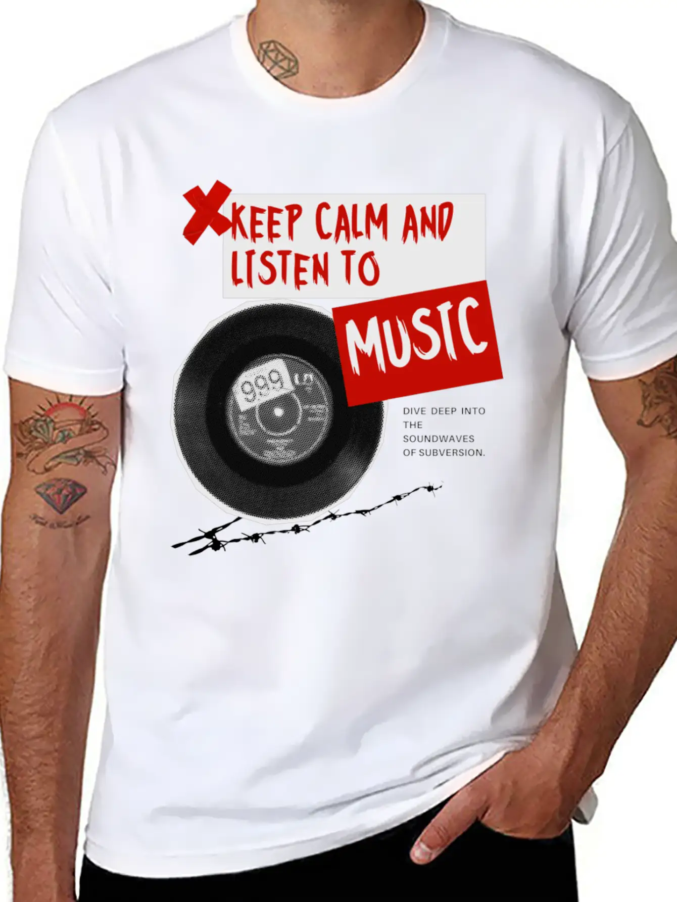 Collection "Keep Calm And Listen To MUSIC" Unisex Casual T-Shirt – Clean Design For Daily Comfort