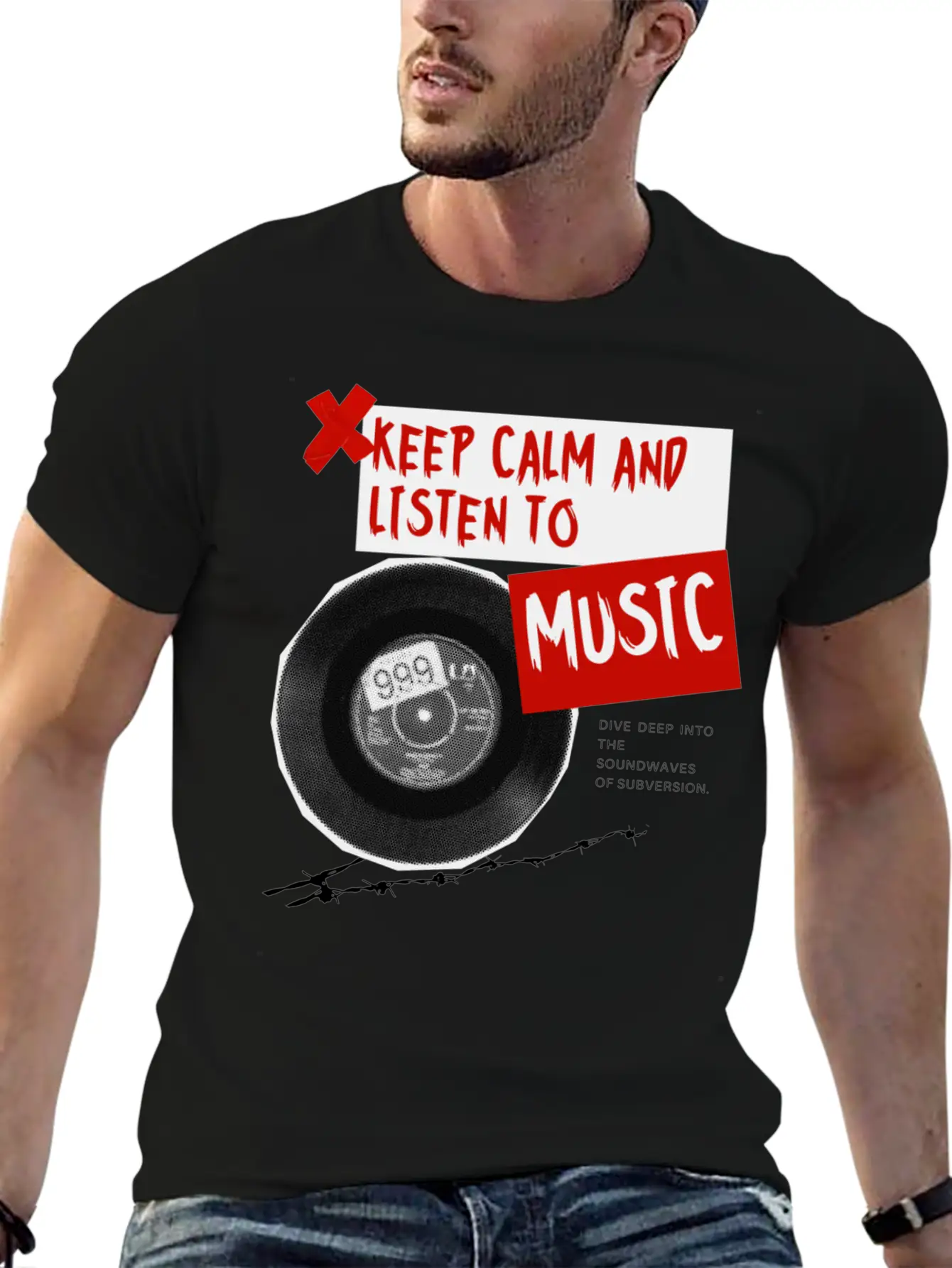 Collection "Keep Calm And Listen To MUSIC" Unisex Casual T-Shirt – Clean Design For Daily Comfort