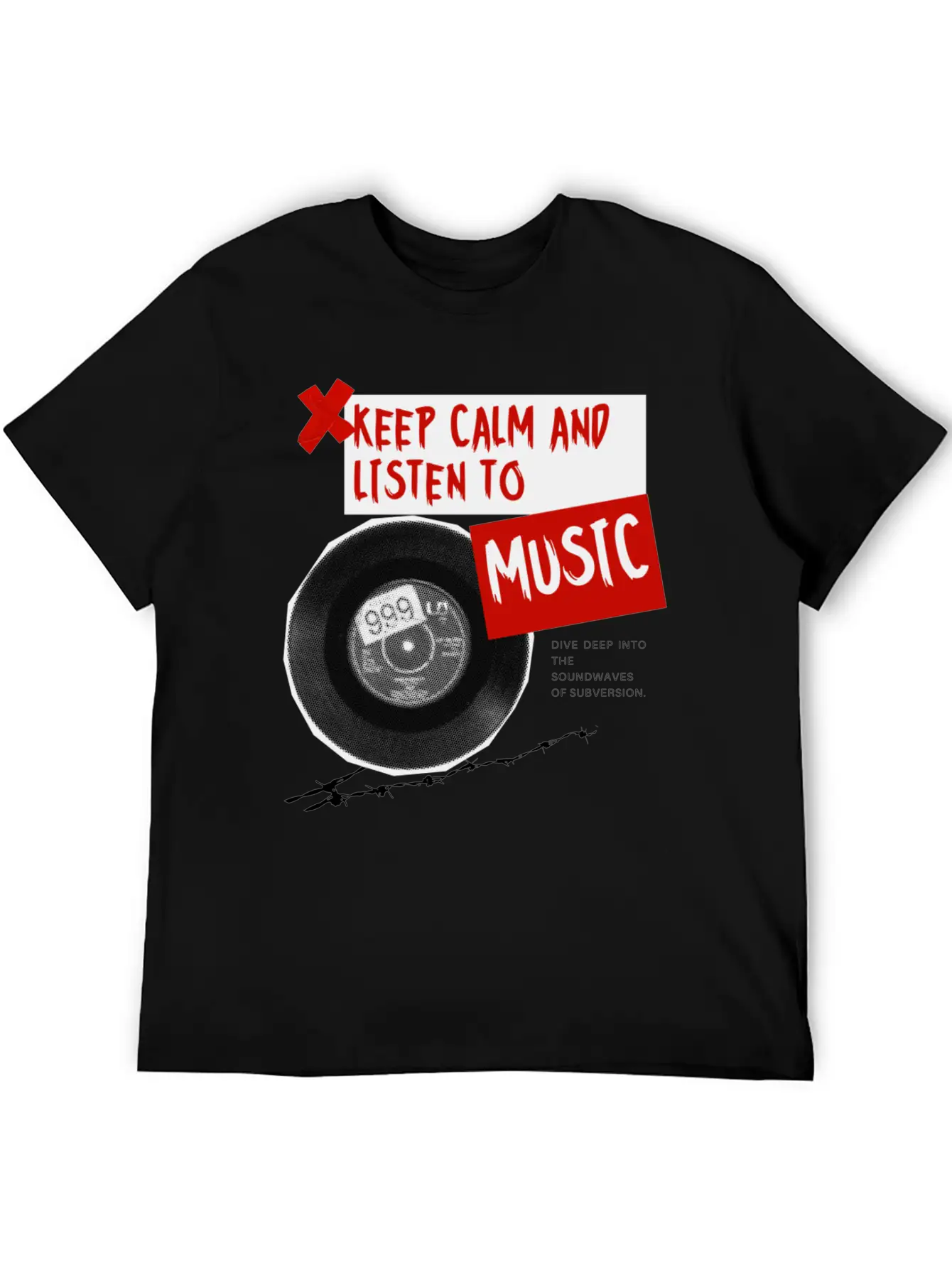 Collection "Keep Calm And Listen To MUSIC" Unisex Casual T-Shirt – Clean Design For Daily Comfort