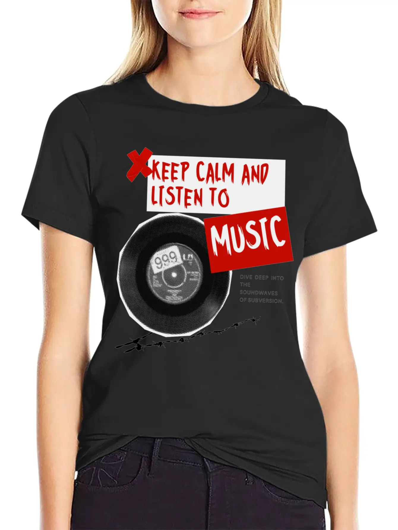 Collection "Keep Calm And Listen To MUSIC" Unisex Casual T-Shirt – Clean Design For Daily Comfort